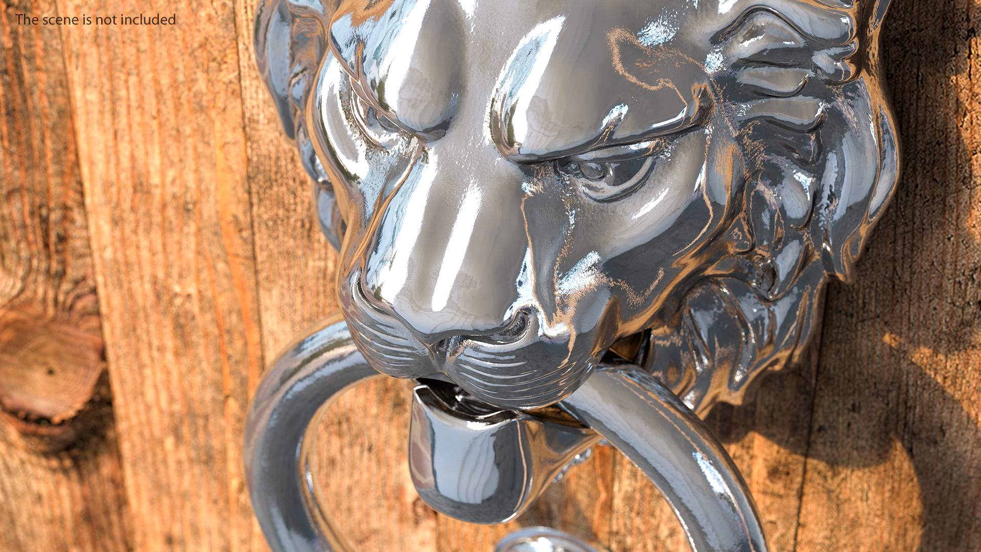 Lion Door Knocker Silver 3D model