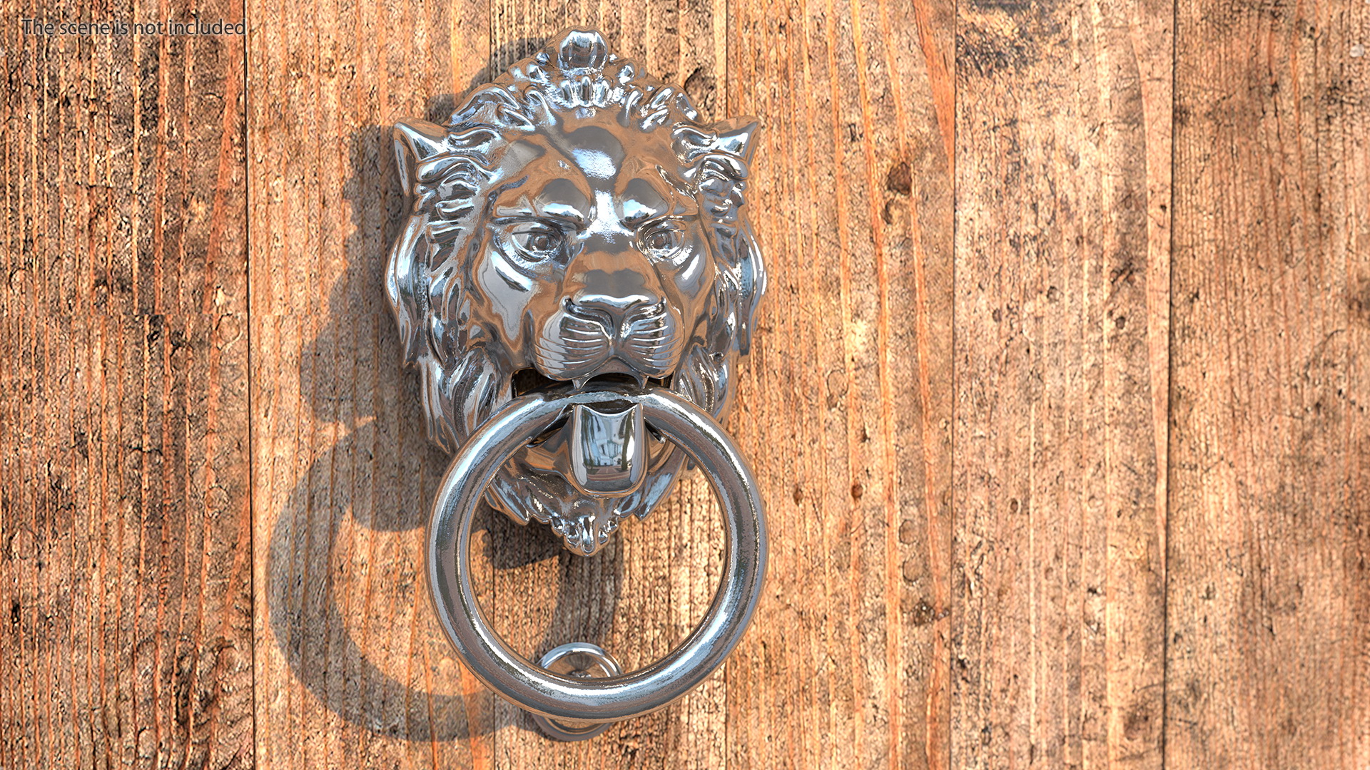 Lion Door Knocker Silver 3D model