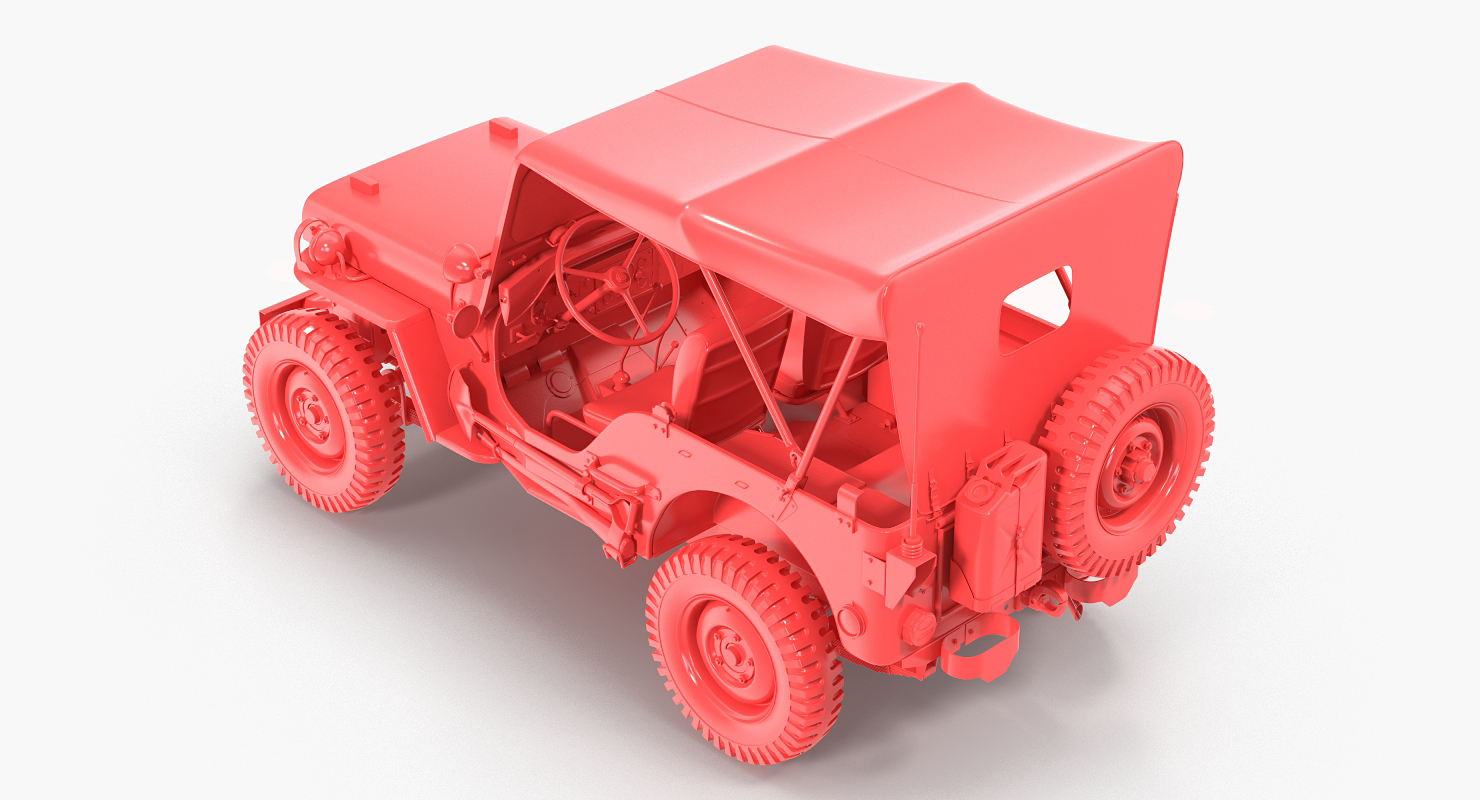 3D Jeep Willys 1944 Convertible Ambulance model