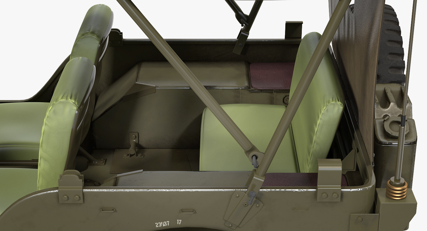 3D Jeep Willys 1944 Convertible Ambulance model