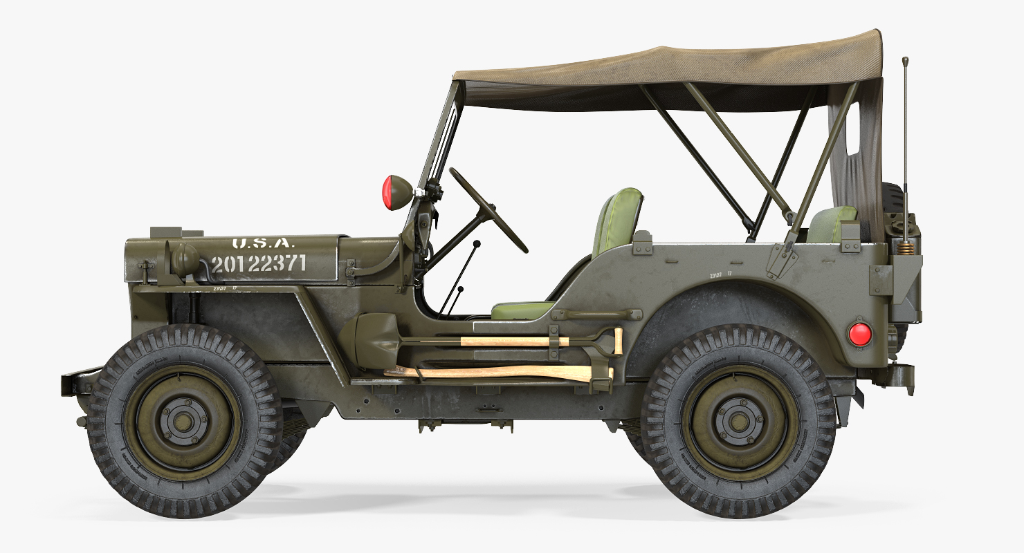 3D Jeep Willys 1944 Convertible Ambulance model