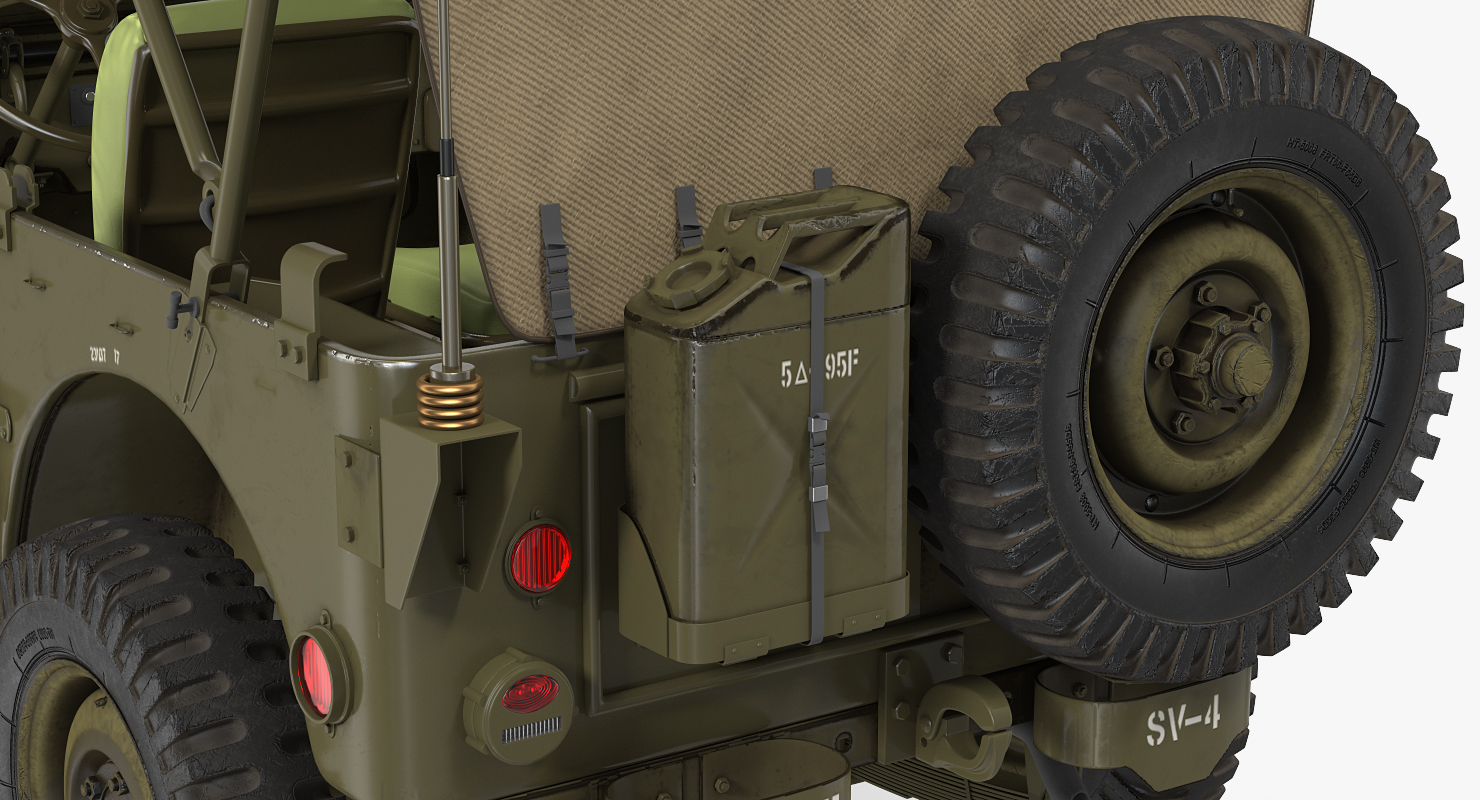 3D Jeep Willys 1944 Convertible Ambulance model