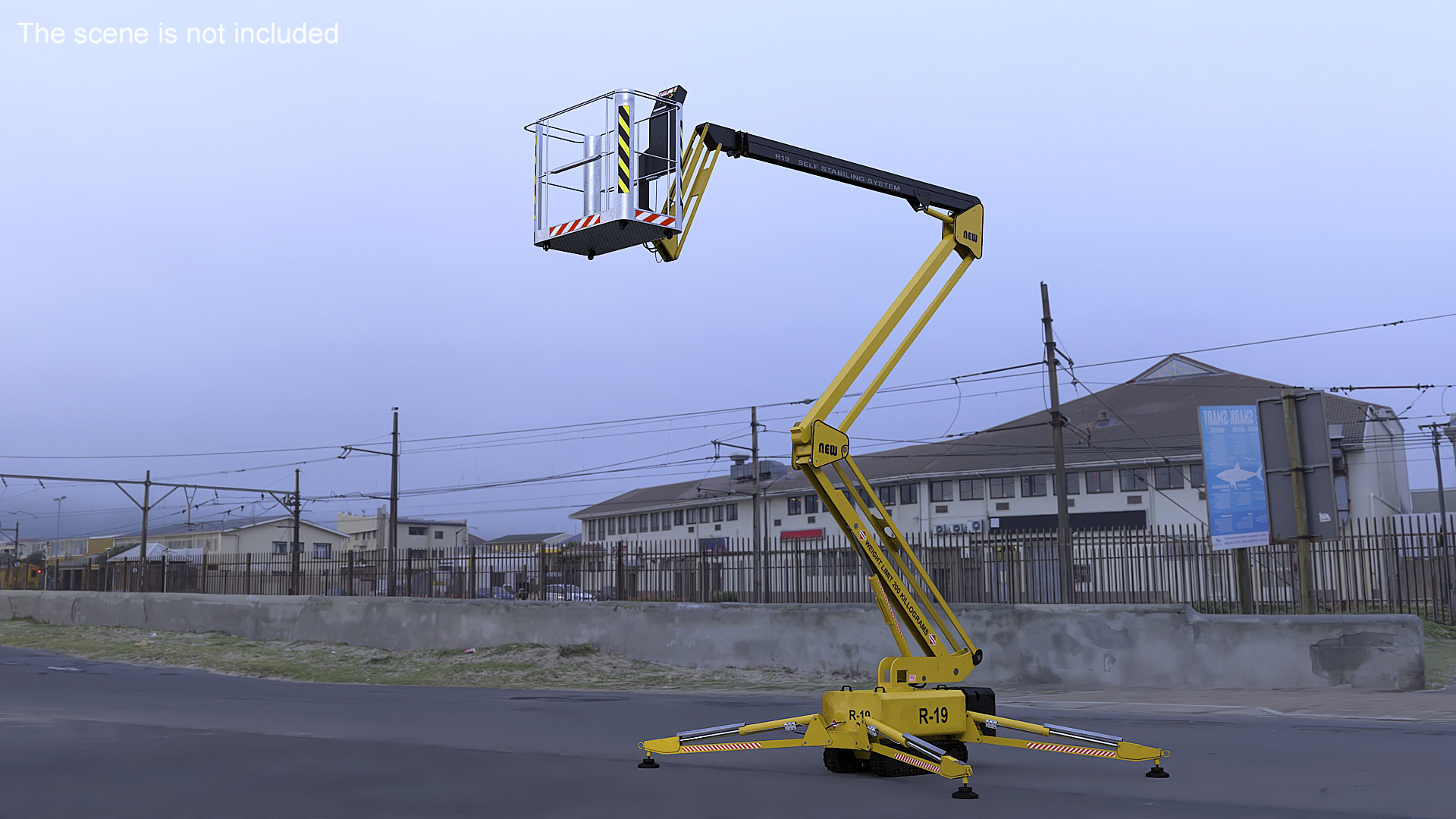 Articulated Boom Lift With Crawler Chassis 3D