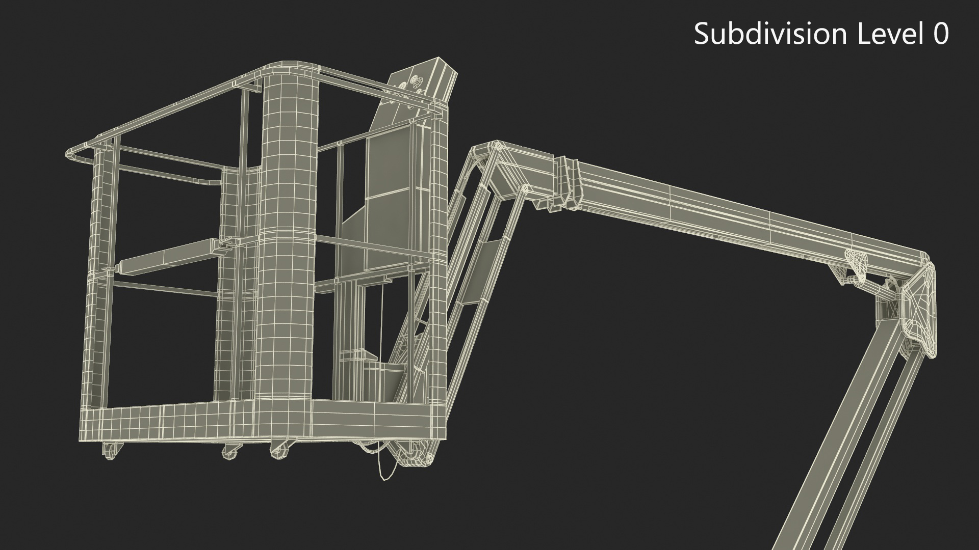 Articulated Boom Lift With Crawler Chassis 3D