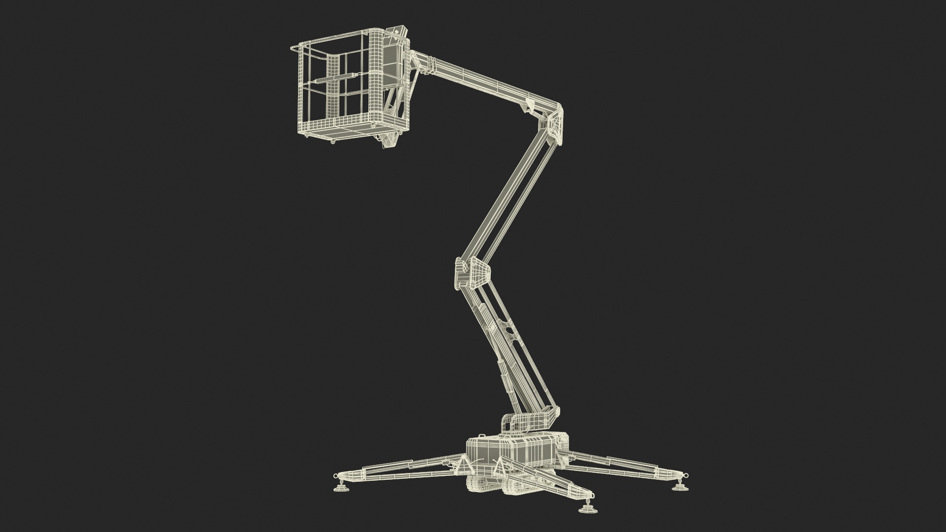 Articulated Boom Lift With Crawler Chassis 3D