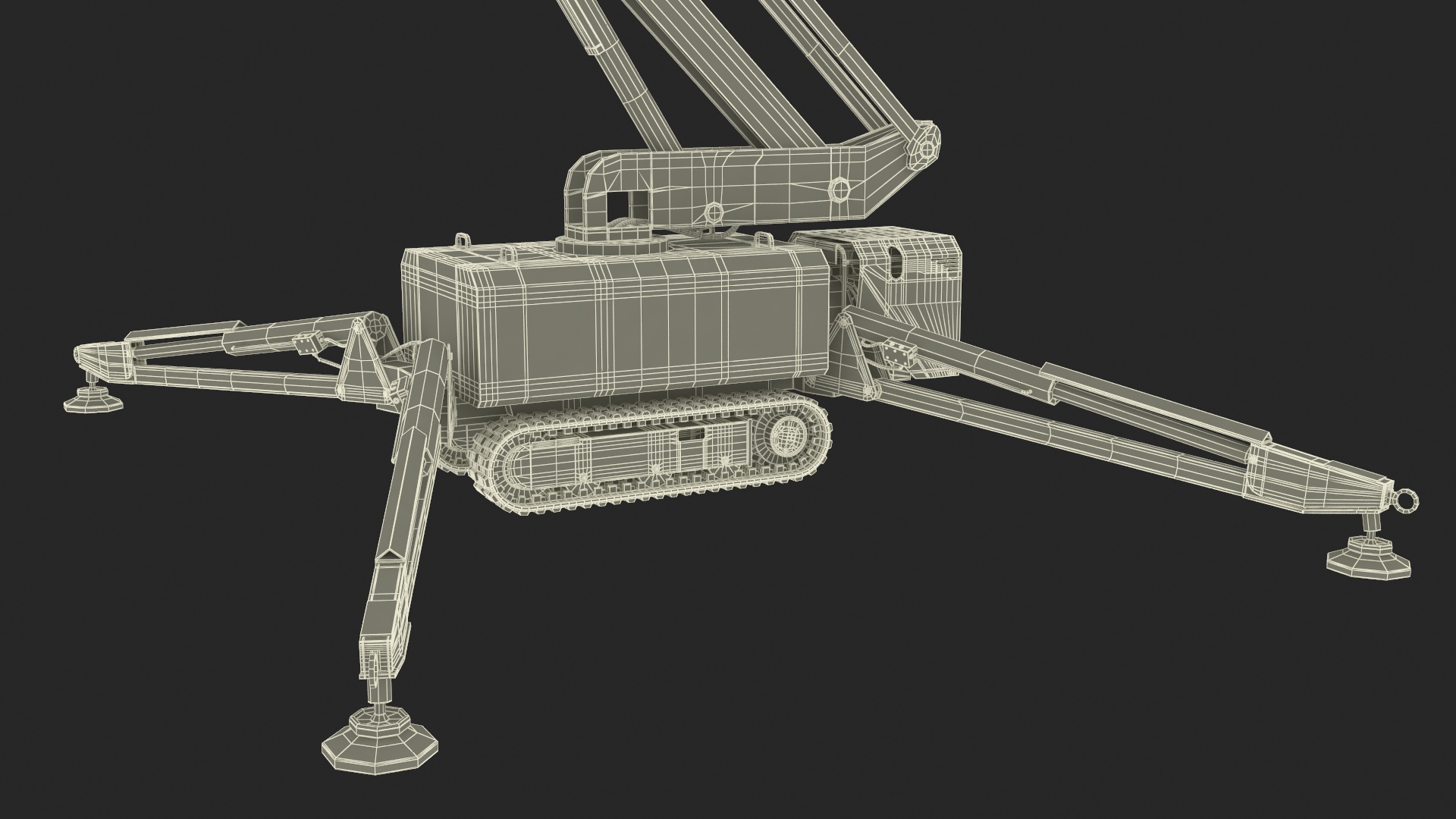 Articulated Boom Lift With Crawler Chassis 3D