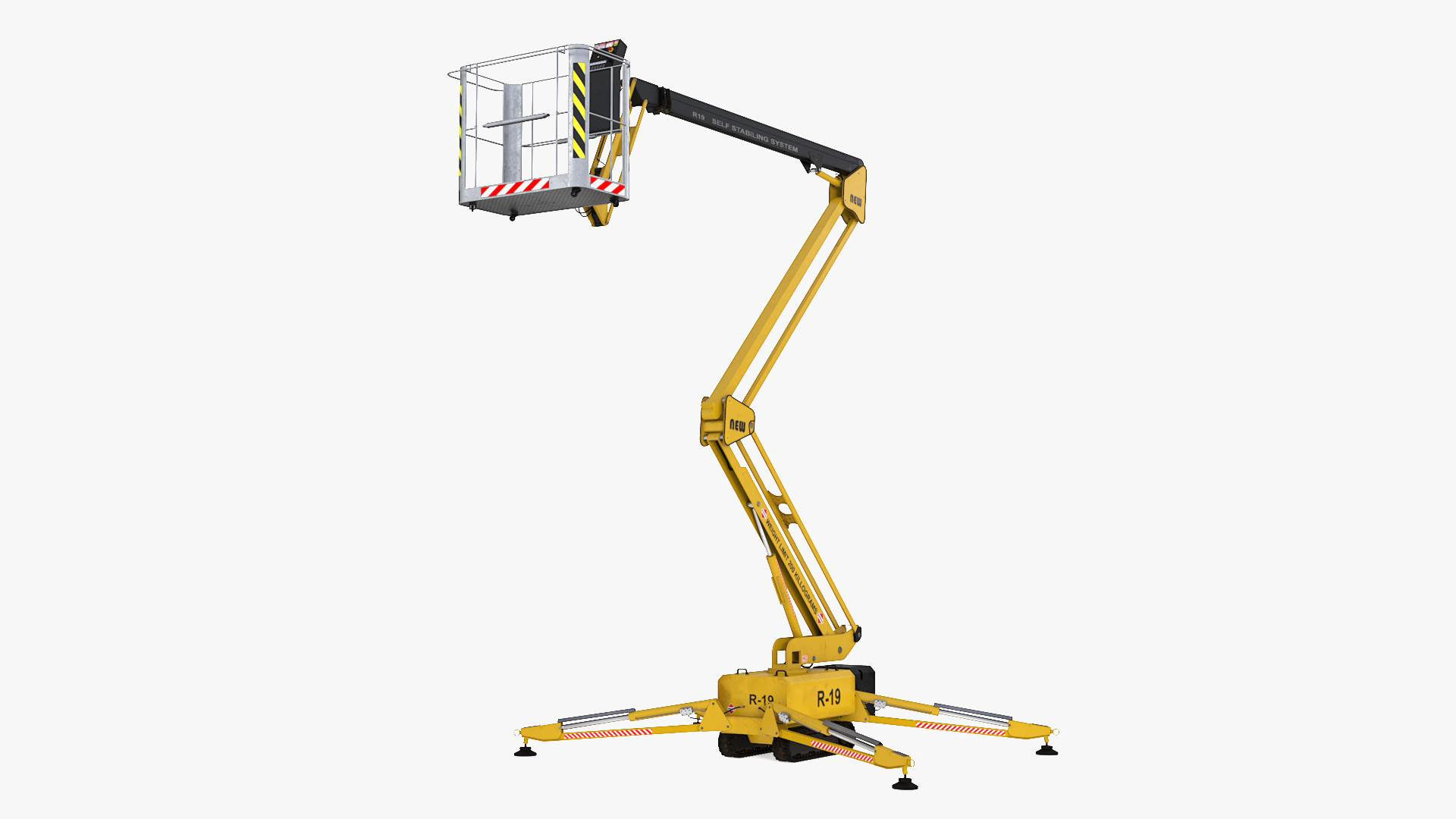 Articulated Boom Lift With Crawler Chassis 3D