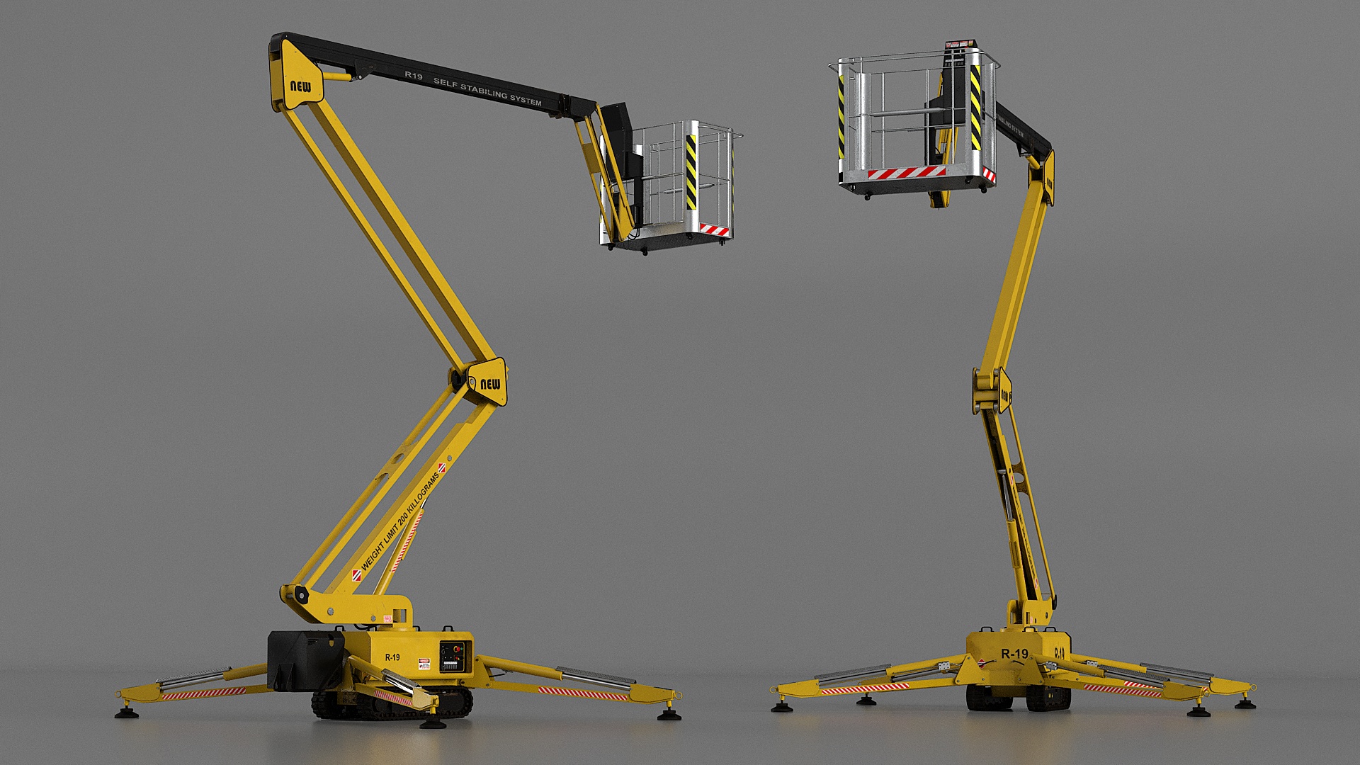 Articulated Boom Lift With Crawler Chassis 3D