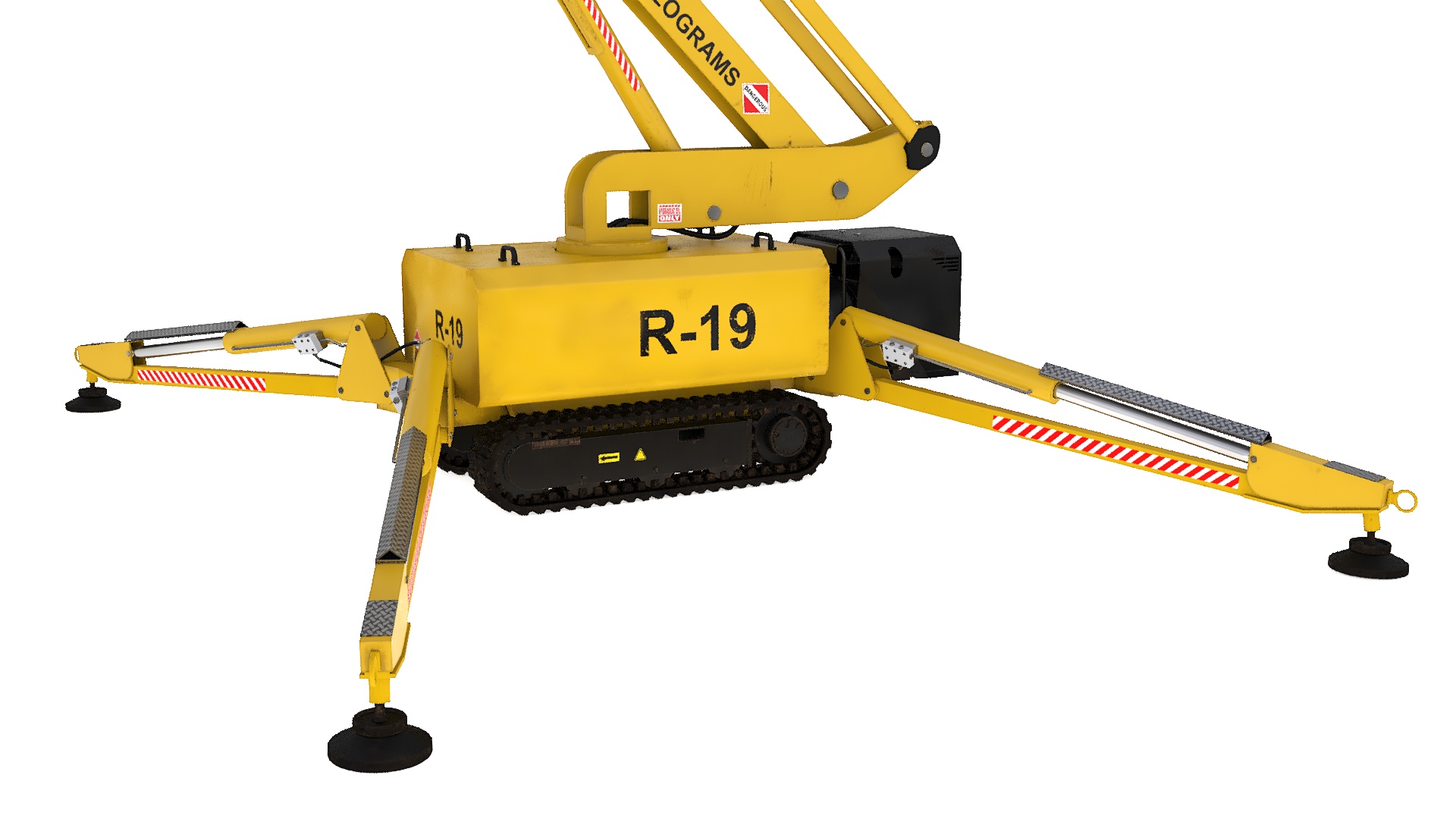 Articulated Boom Lift With Crawler Chassis 3D