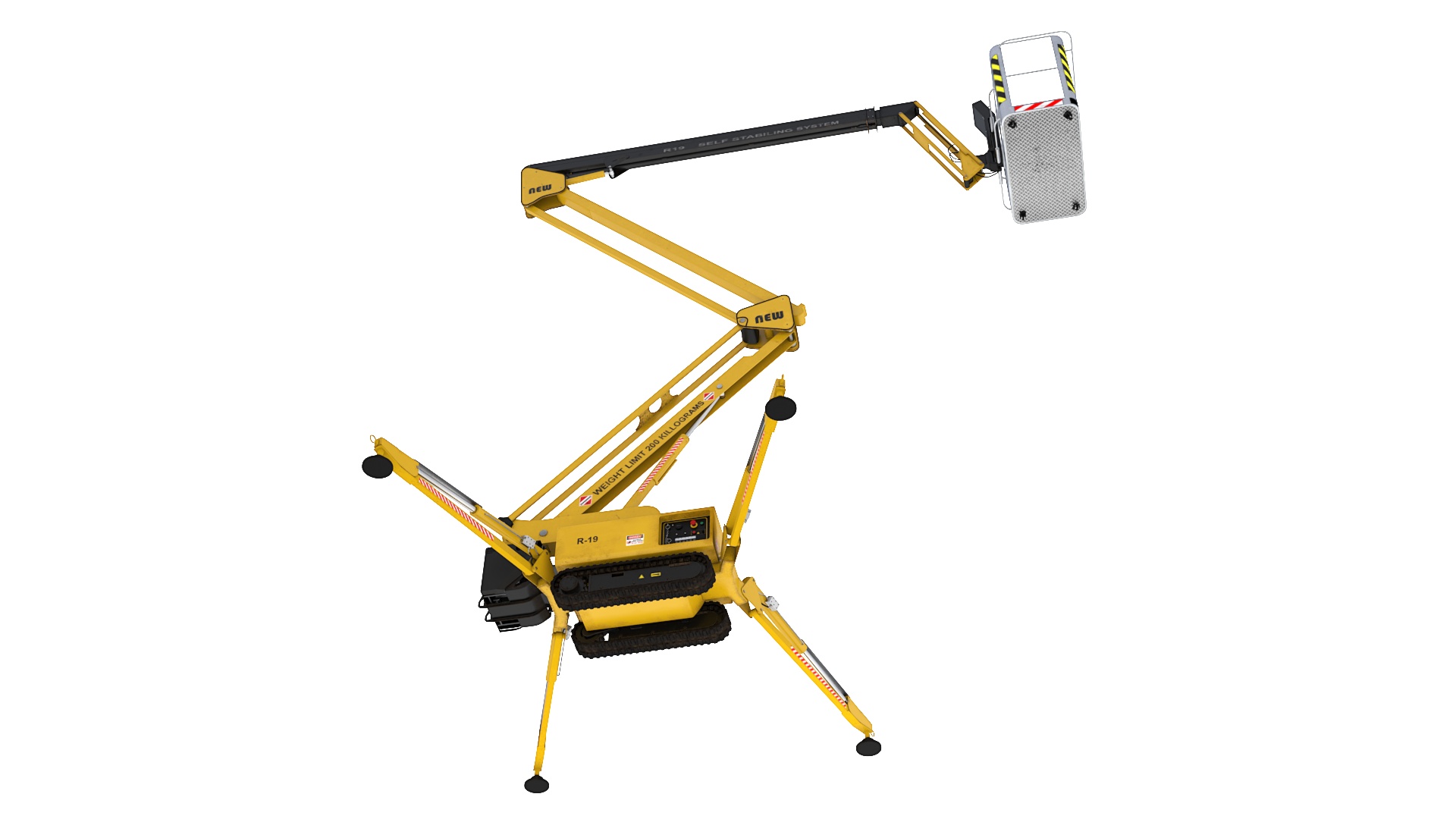 Articulated Boom Lift With Crawler Chassis 3D