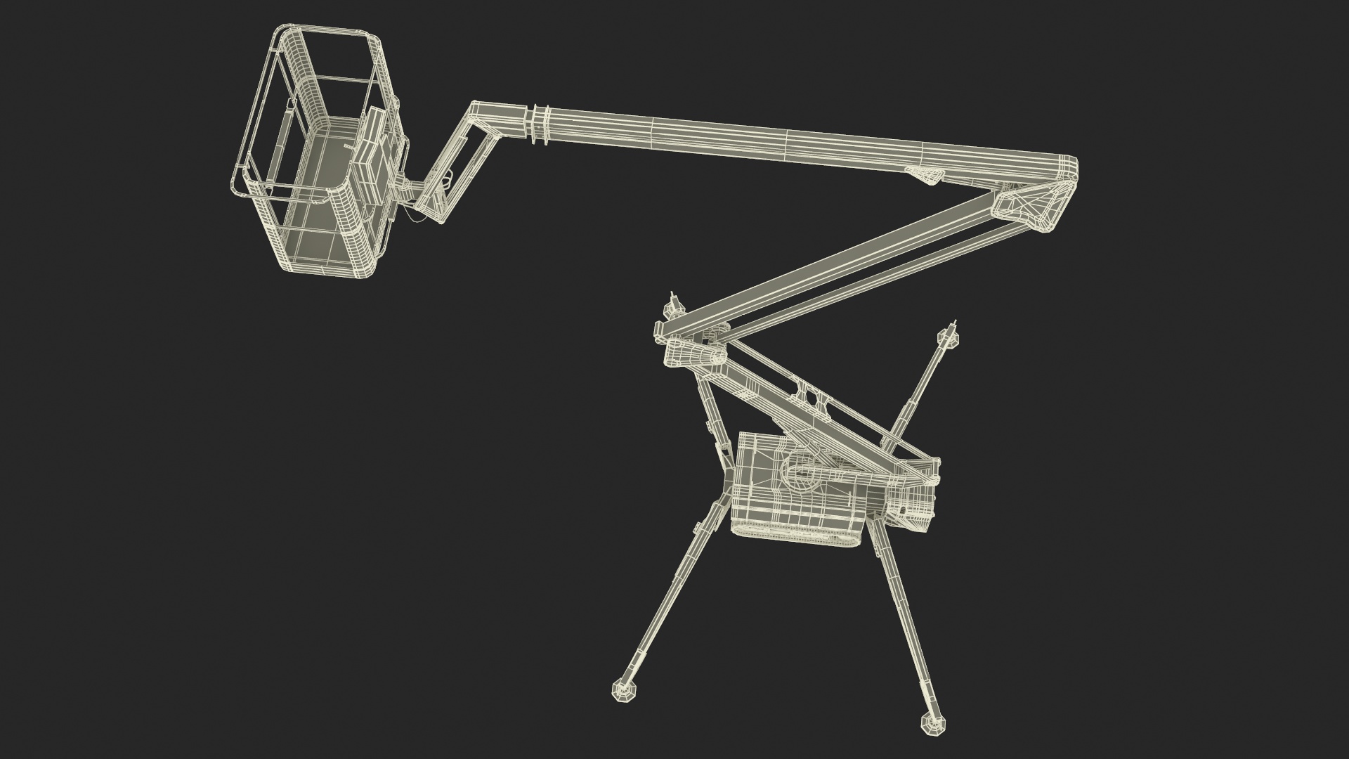 Articulated Boom Lift With Crawler Chassis 3D