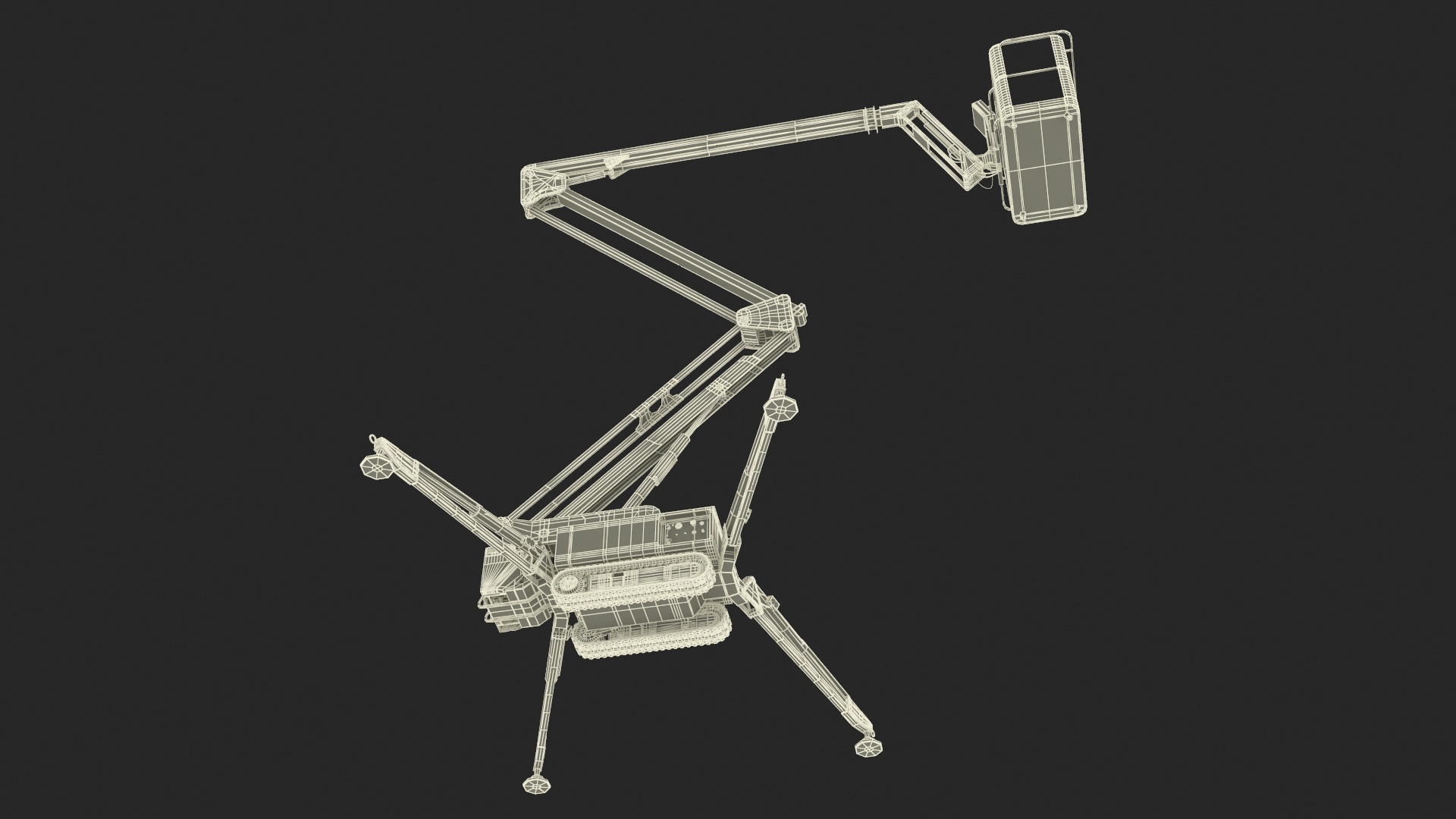 Articulated Boom Lift With Crawler Chassis 3D