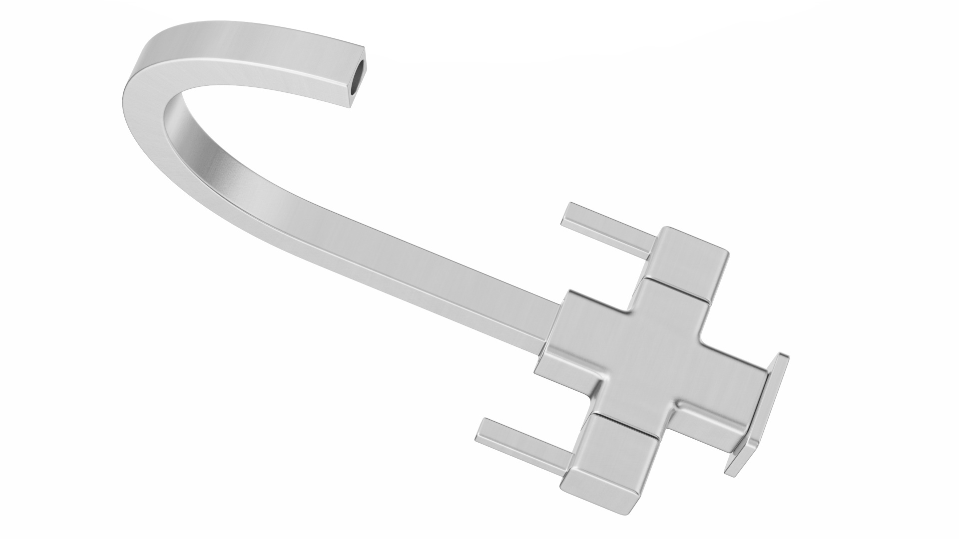 Monobloc Angular Dual Lever Kitchen Tap 3D model