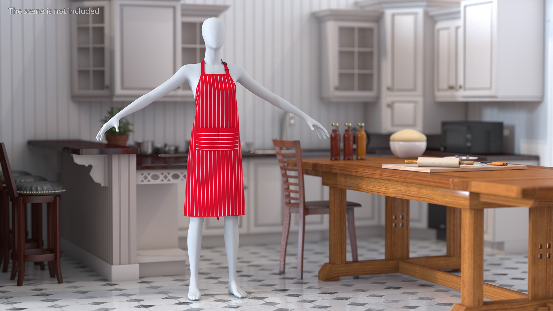 3D Cooking Apron Striped