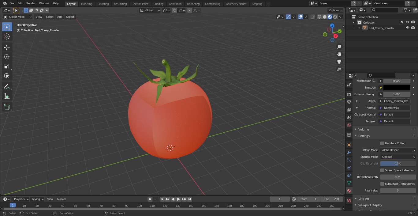 Red Cherry Tomato 3D