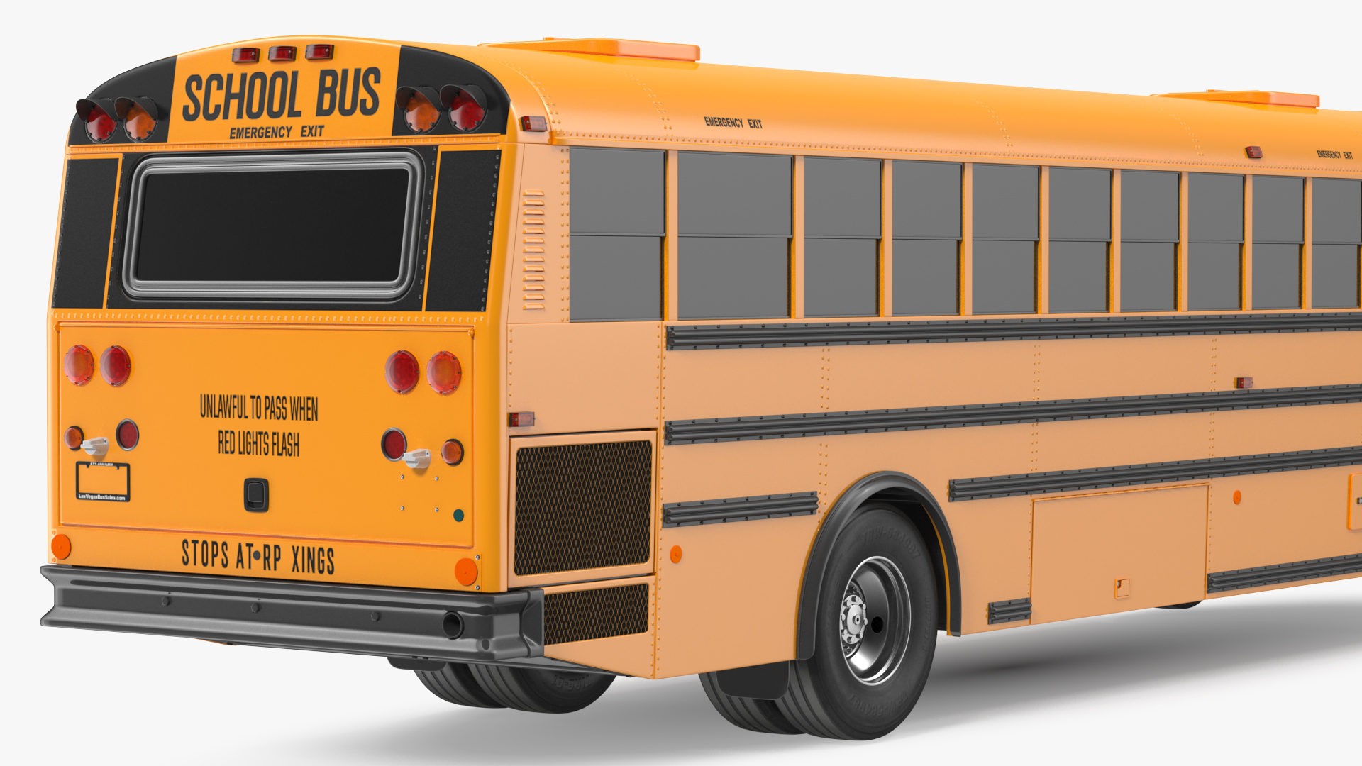 Transit School Bus Exterior Only 3D