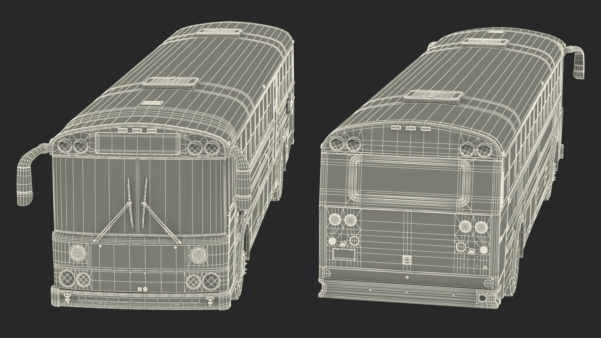 Transit School Bus Exterior Only 3D