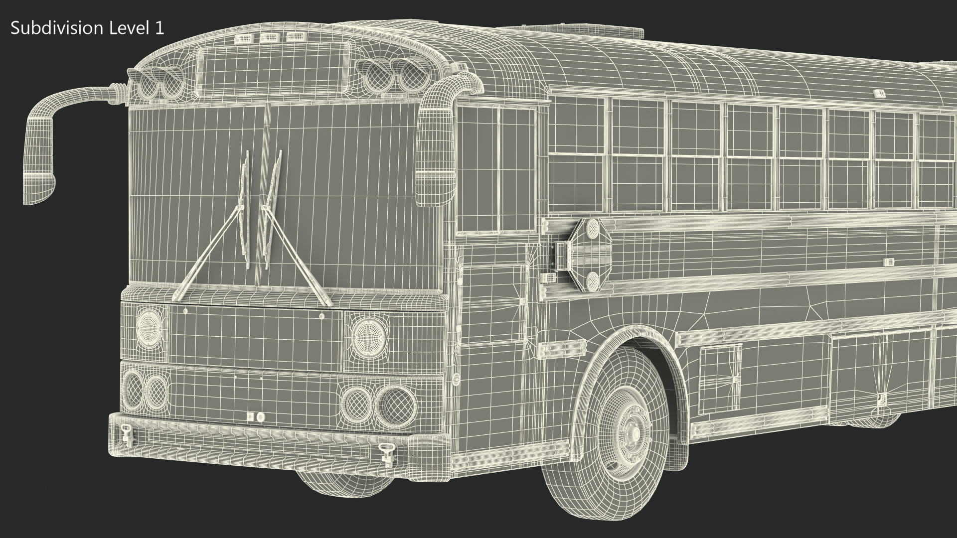 Transit School Bus Exterior Only 3D