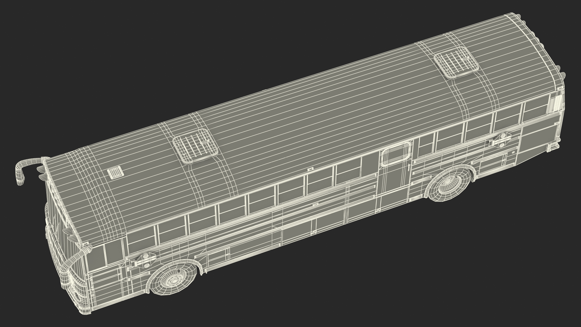 Transit School Bus Exterior Only 3D