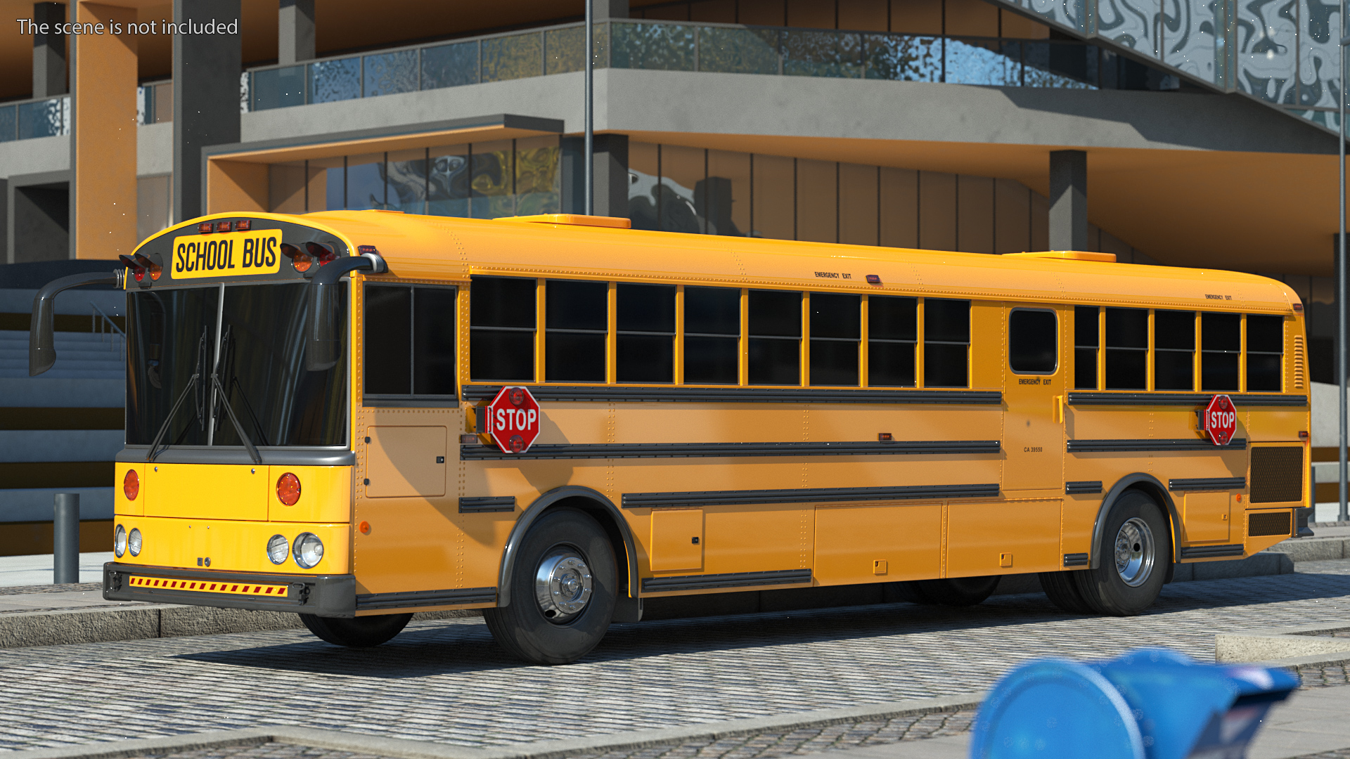 Transit School Bus Exterior Only 3D