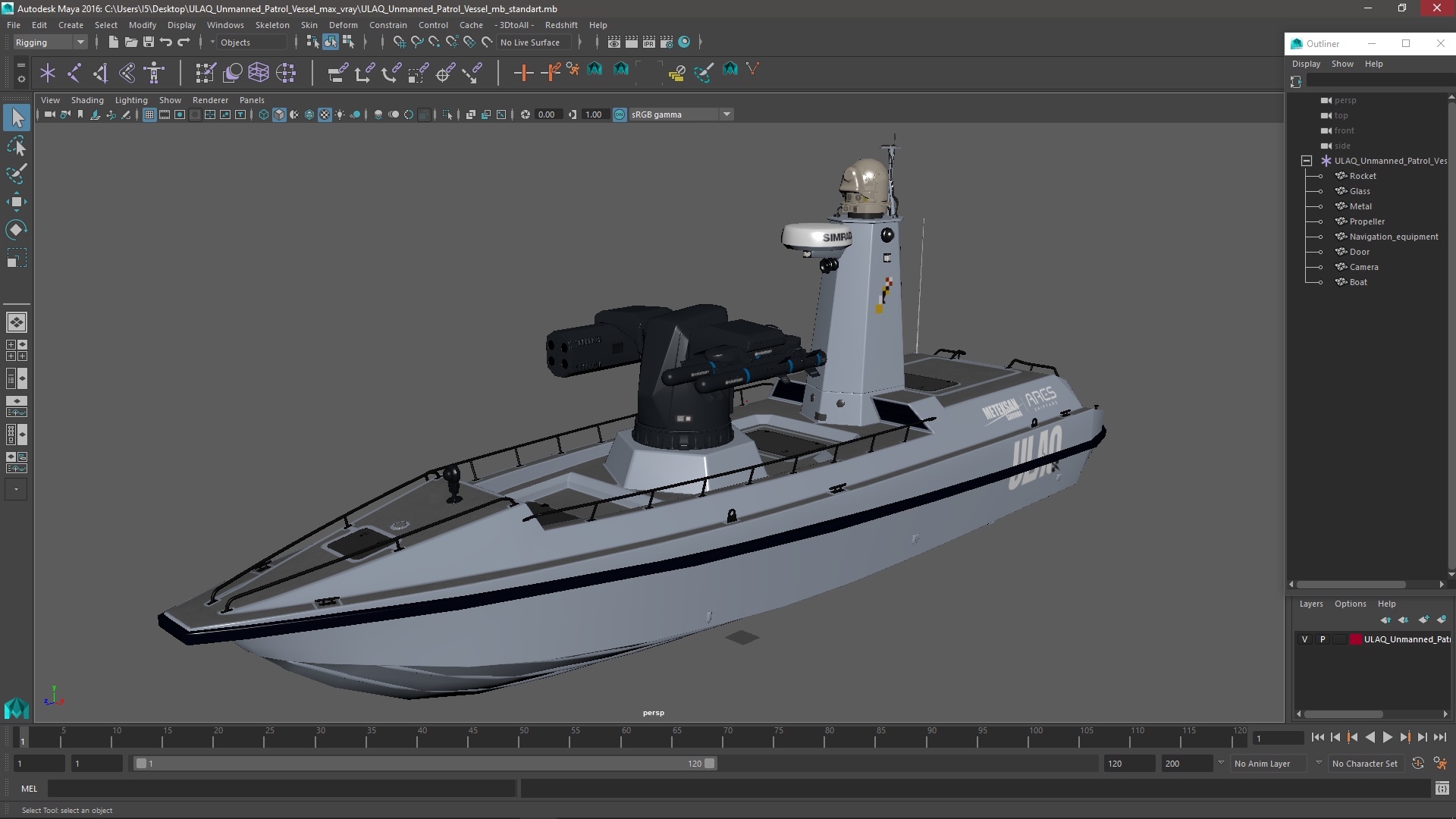 ULAQ Unmanned Patrol Vessel 3D