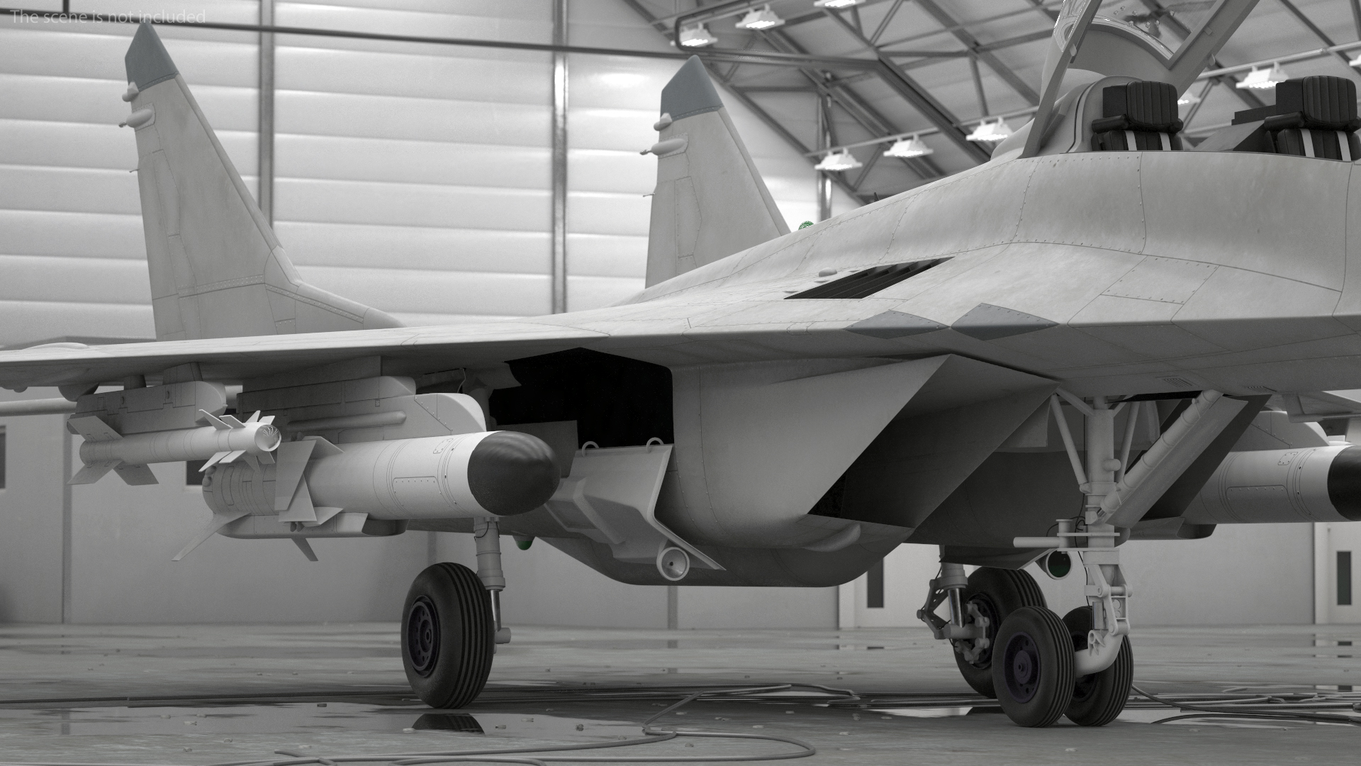 MiG 29 Tandem Aircraft with Armament Rigged for Cinema 4D 3D