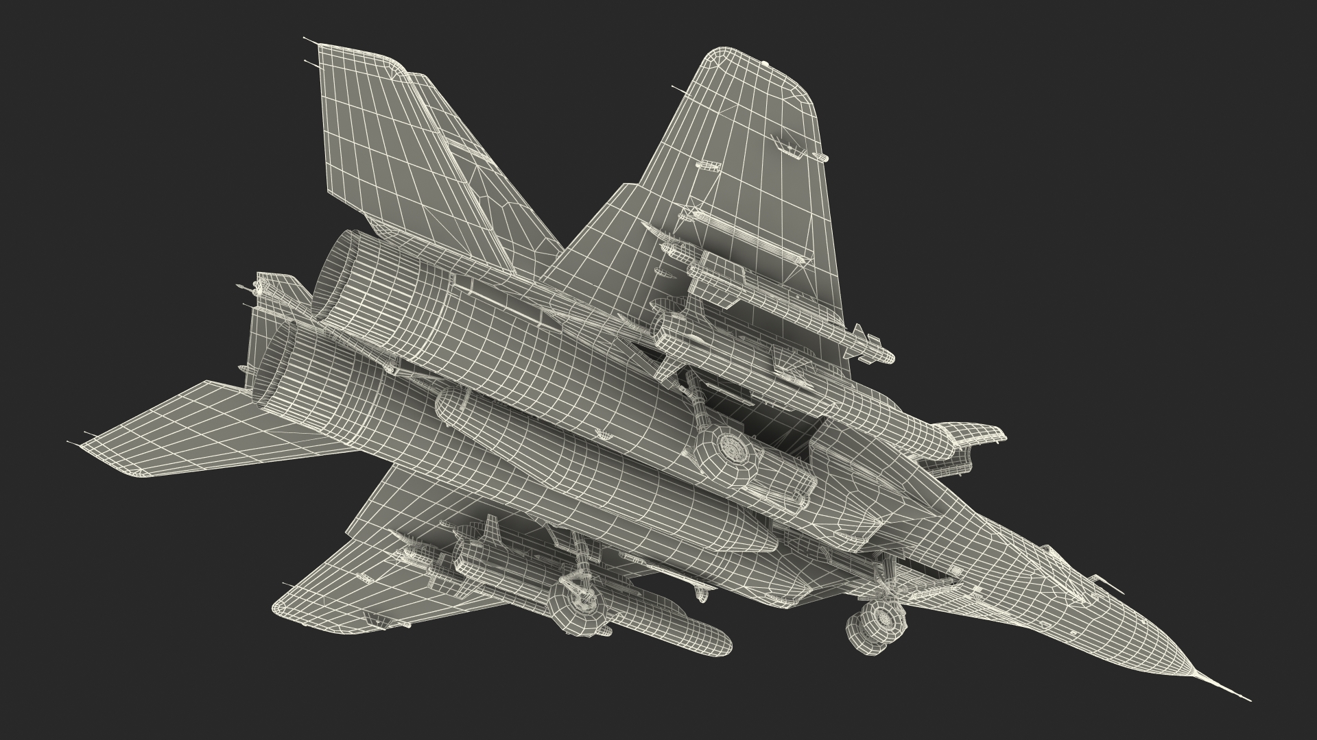 MiG 29 Tandem Aircraft with Armament Rigged for Cinema 4D 3D