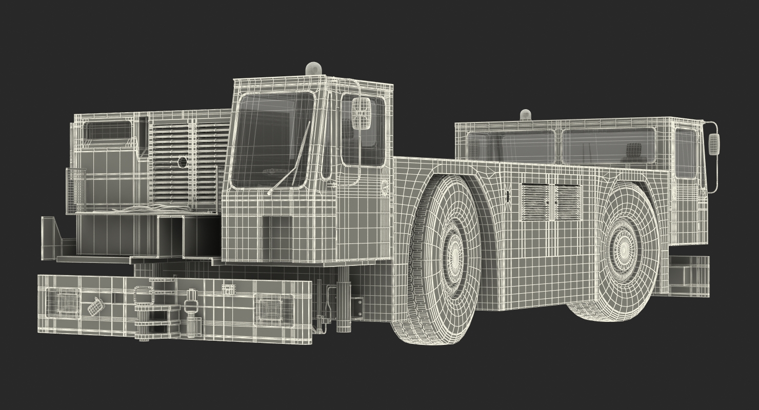 3D model Heavy Aircraft Tractor Douglas DC12 44 Rigged