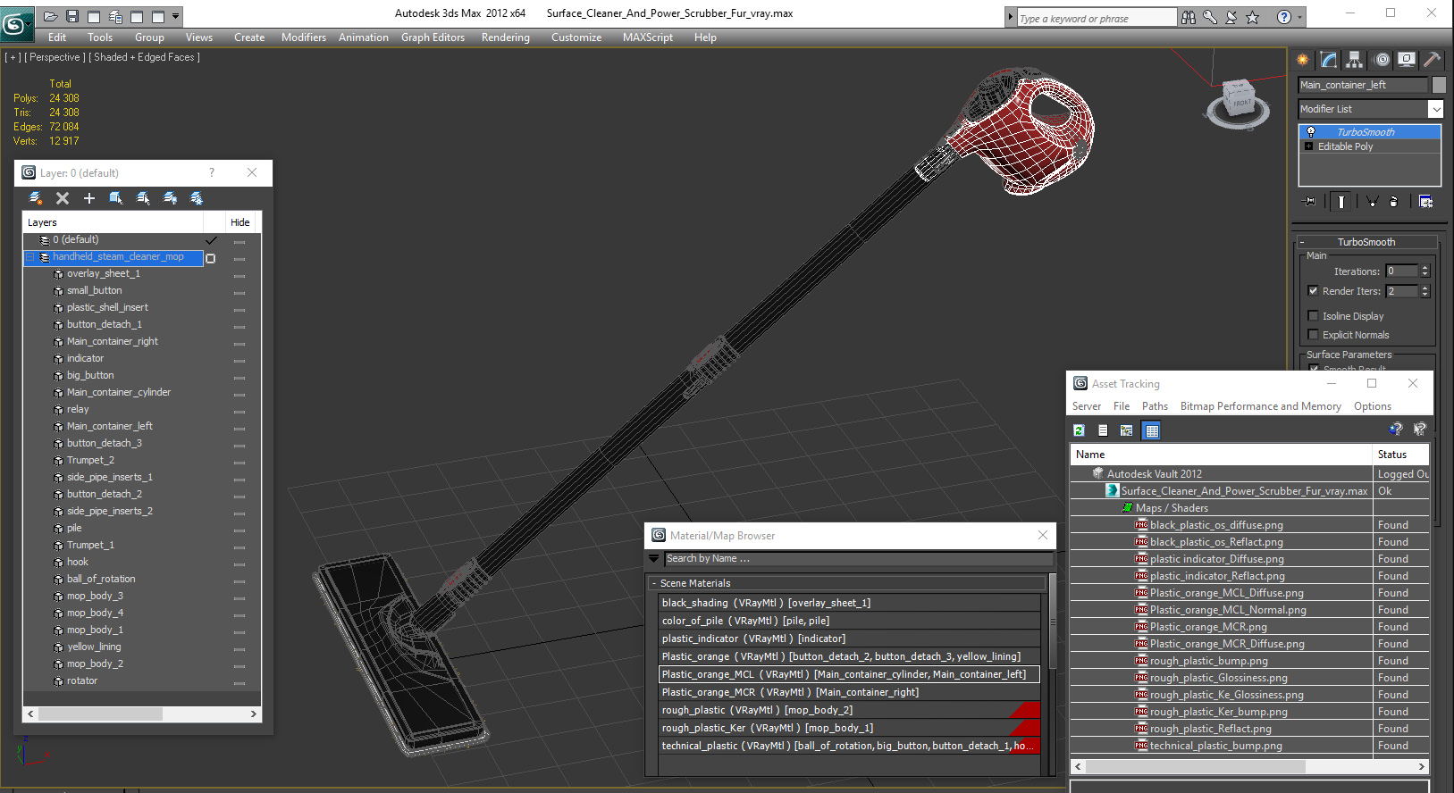 3D Surface Cleaner And Power Scrubber Fur model