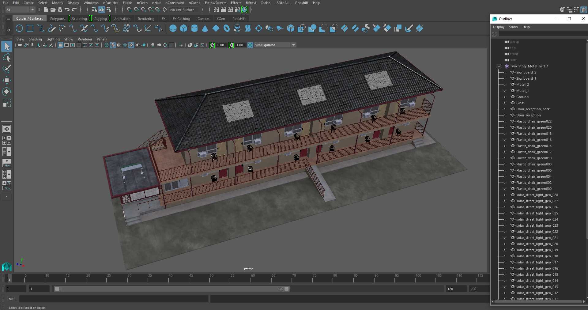 3D model Two Story Motel