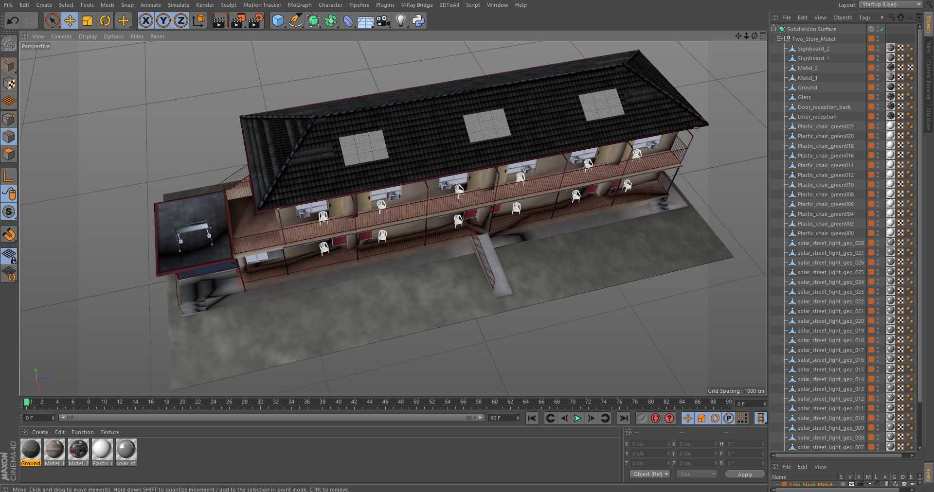 3D model Two Story Motel