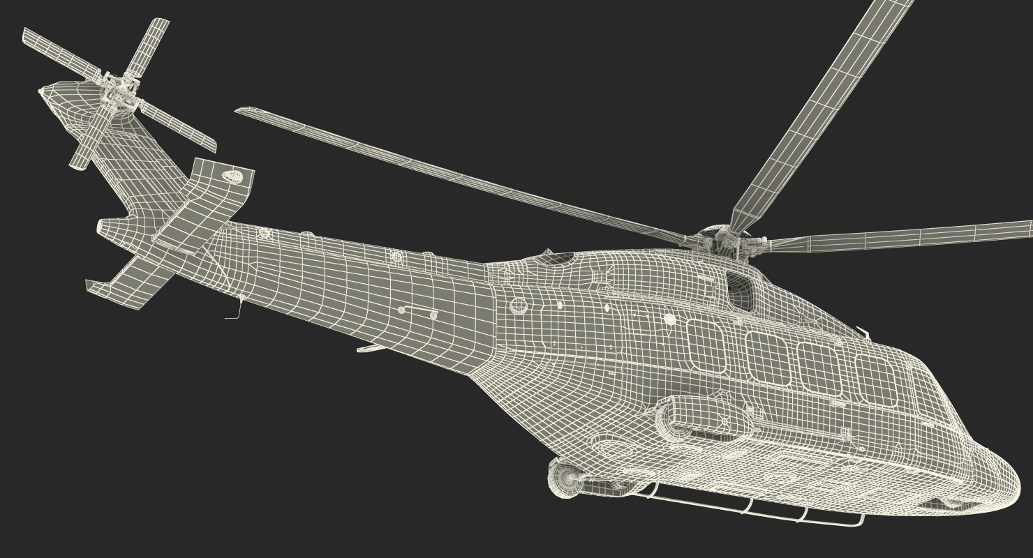 3D Agusta Westland AW189 Rigged model