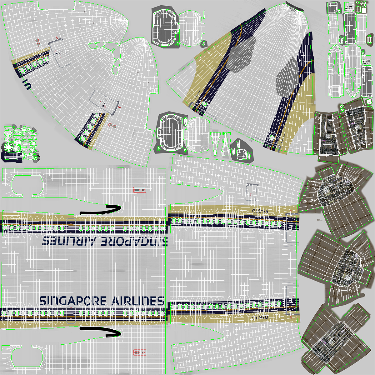 Airbus A310 300 Singapore Airlines 3D model