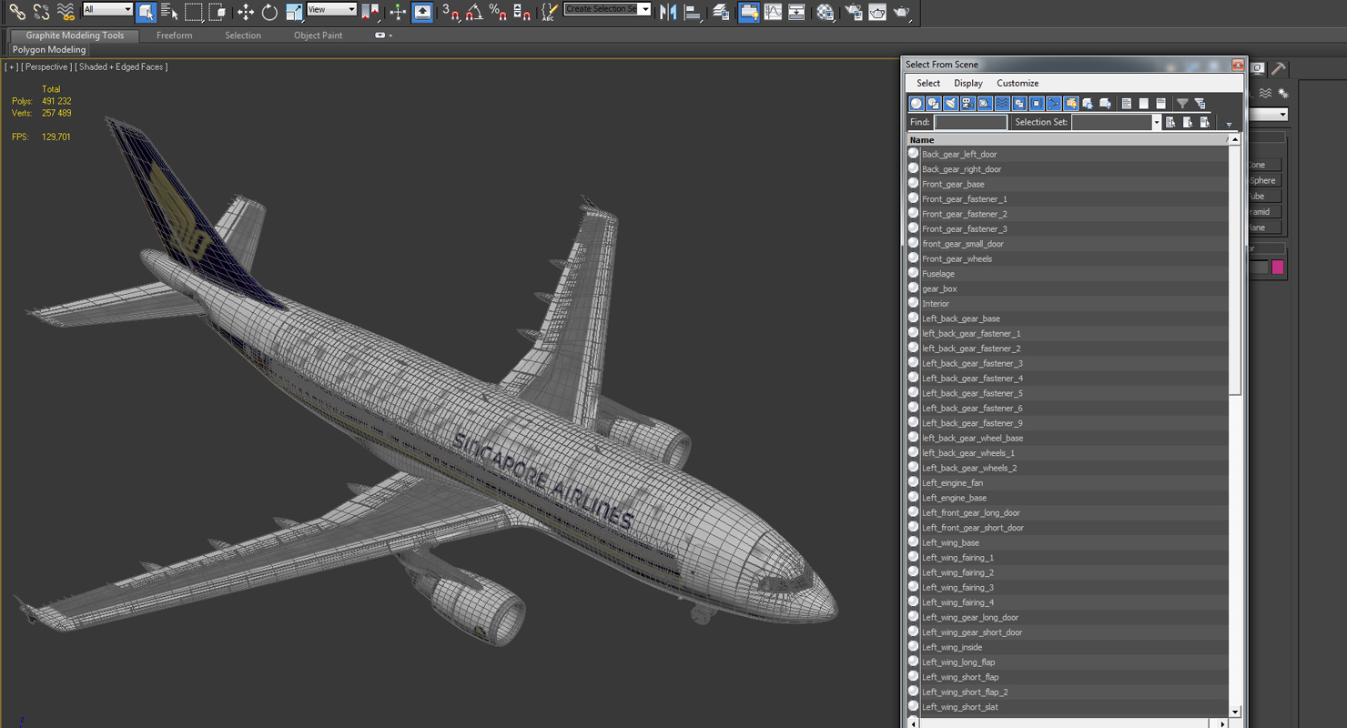 Airbus A310 300 Singapore Airlines 3D model