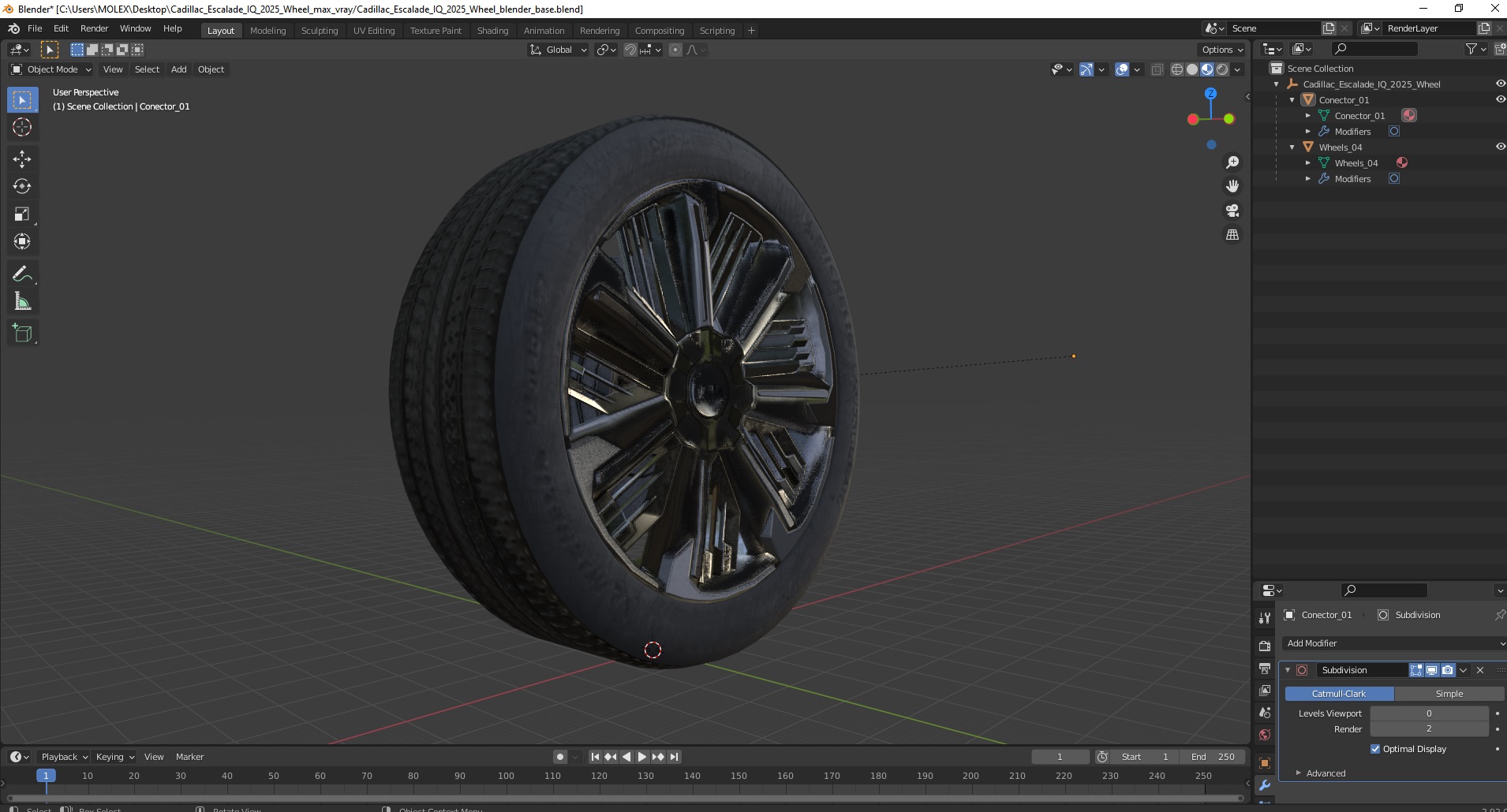 3D Cadillac Escalade IQ 2025 Wheel