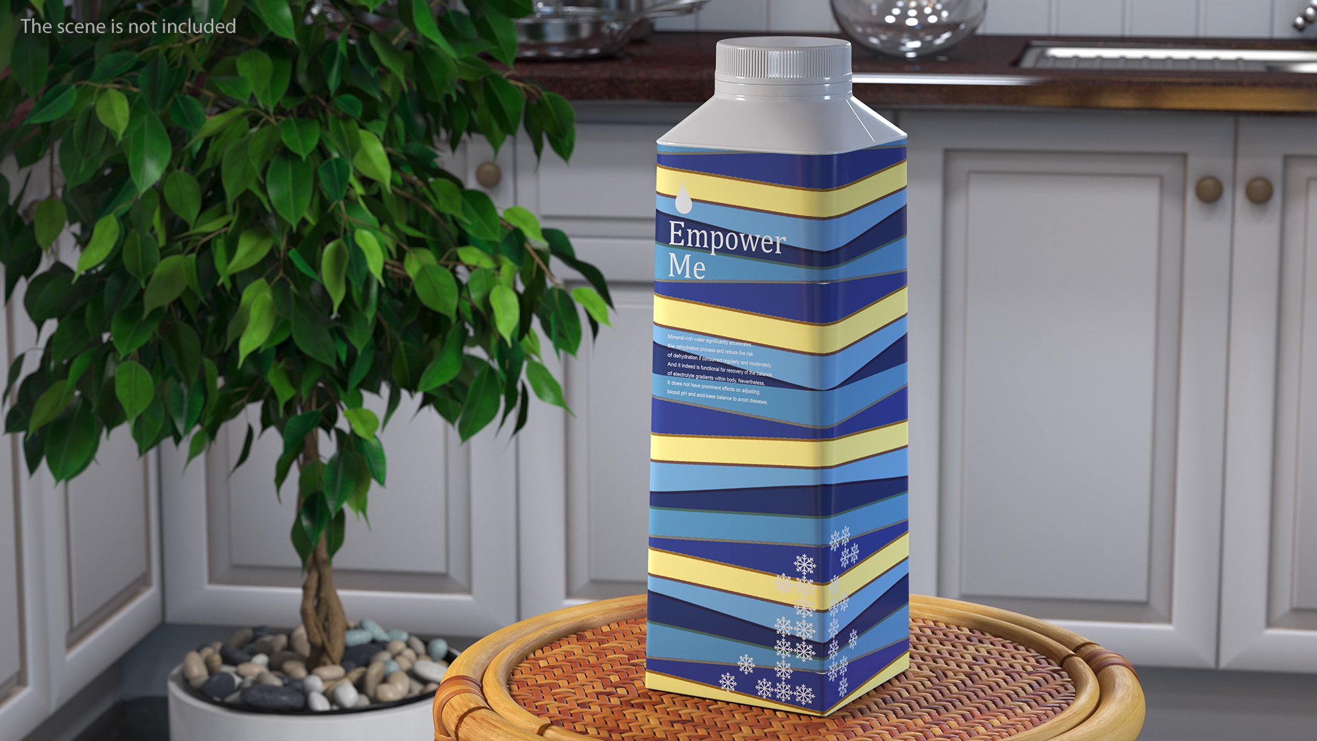 3D Tetra Top Carton Bottle model