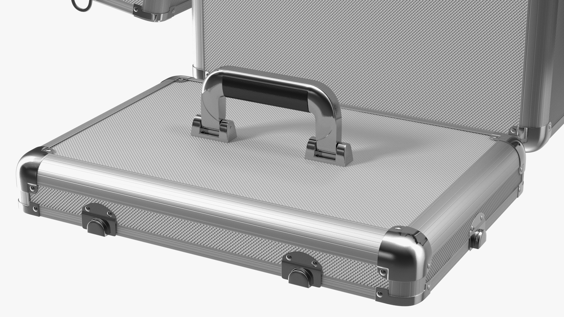 Unfolded Yaheetech Makeup Case Silver 3D