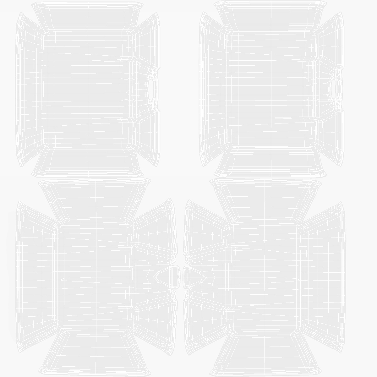 Disposable Food Tray Closed 3D