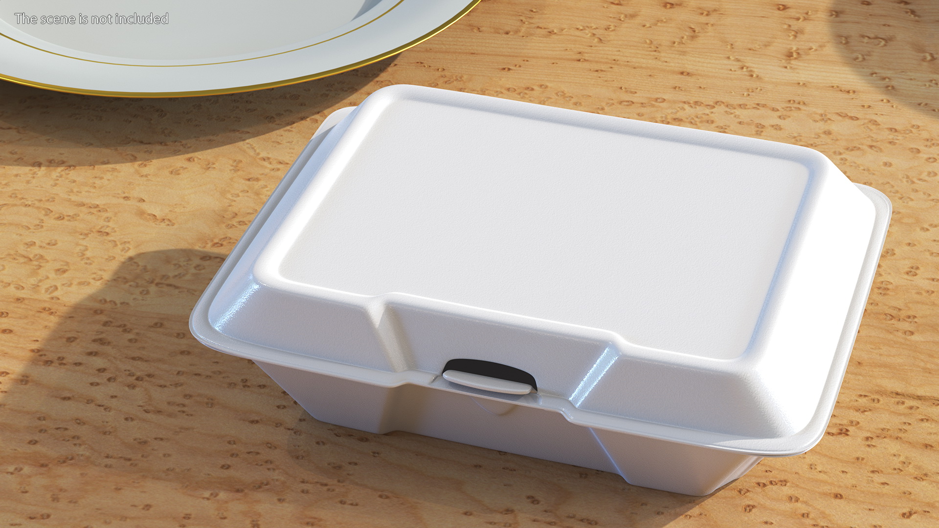 Disposable Food Tray Closed 3D