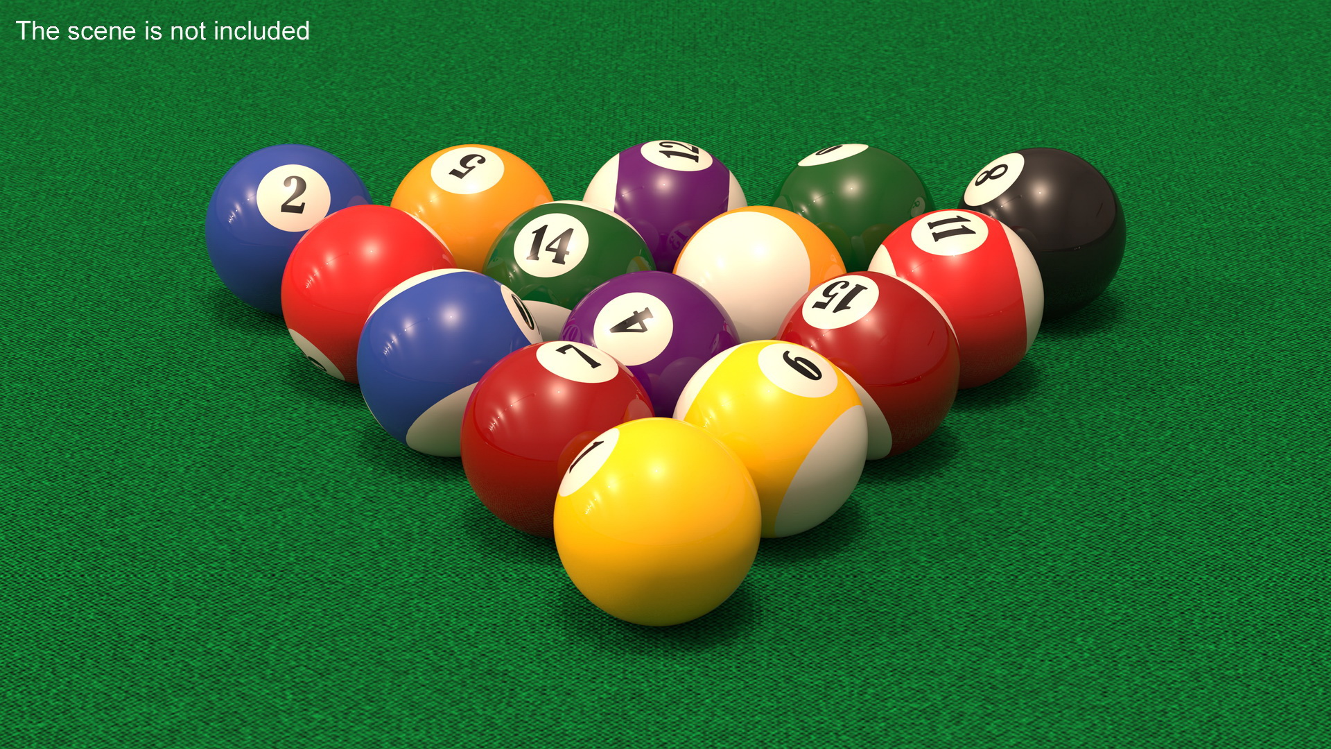 3D Billiard Balls Set model