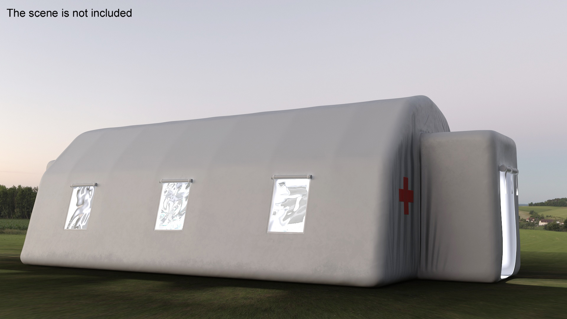 3D Inflatable Medical Tent with Equipment model