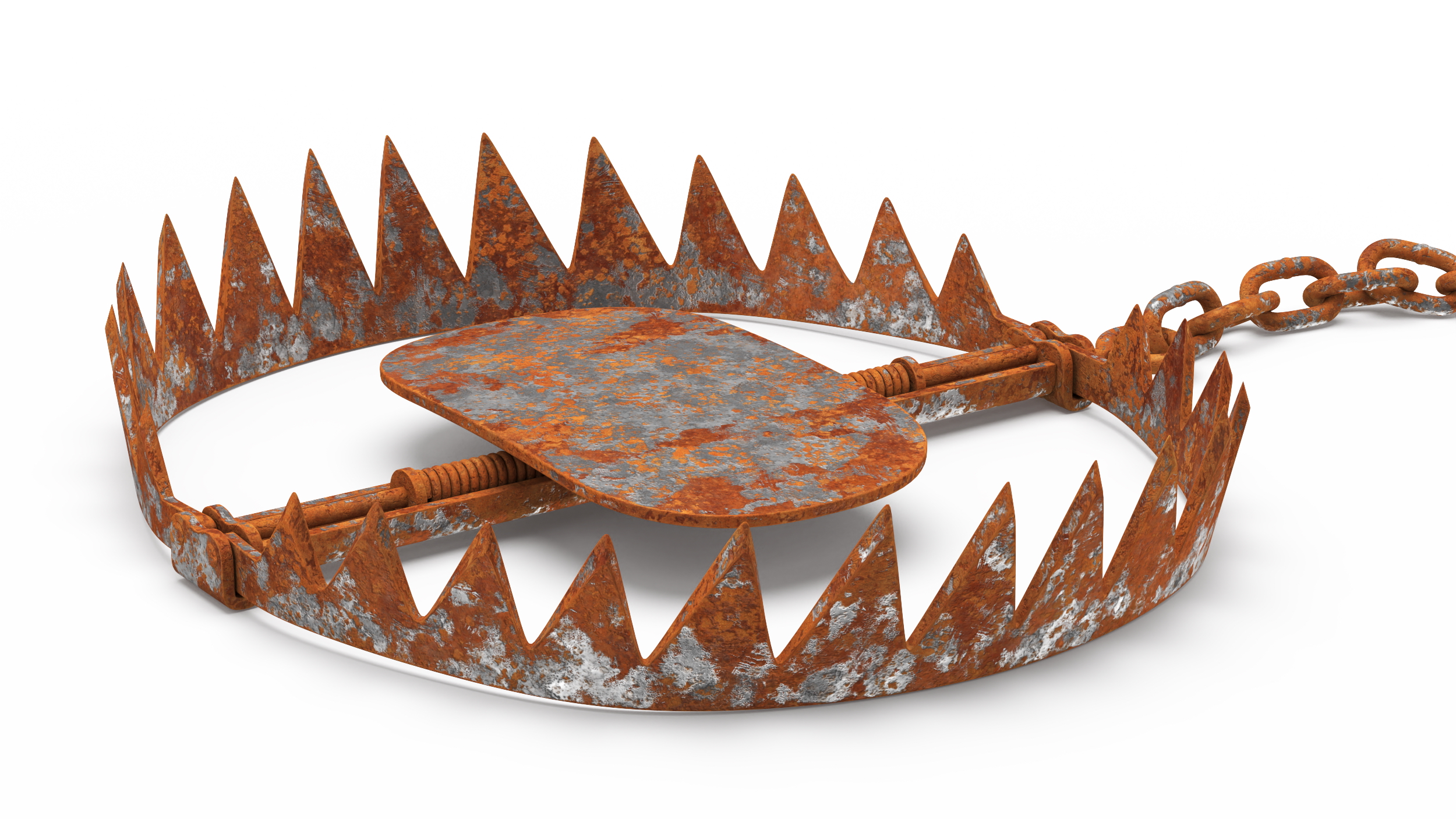 3D model Steel Bear Trap with Rust