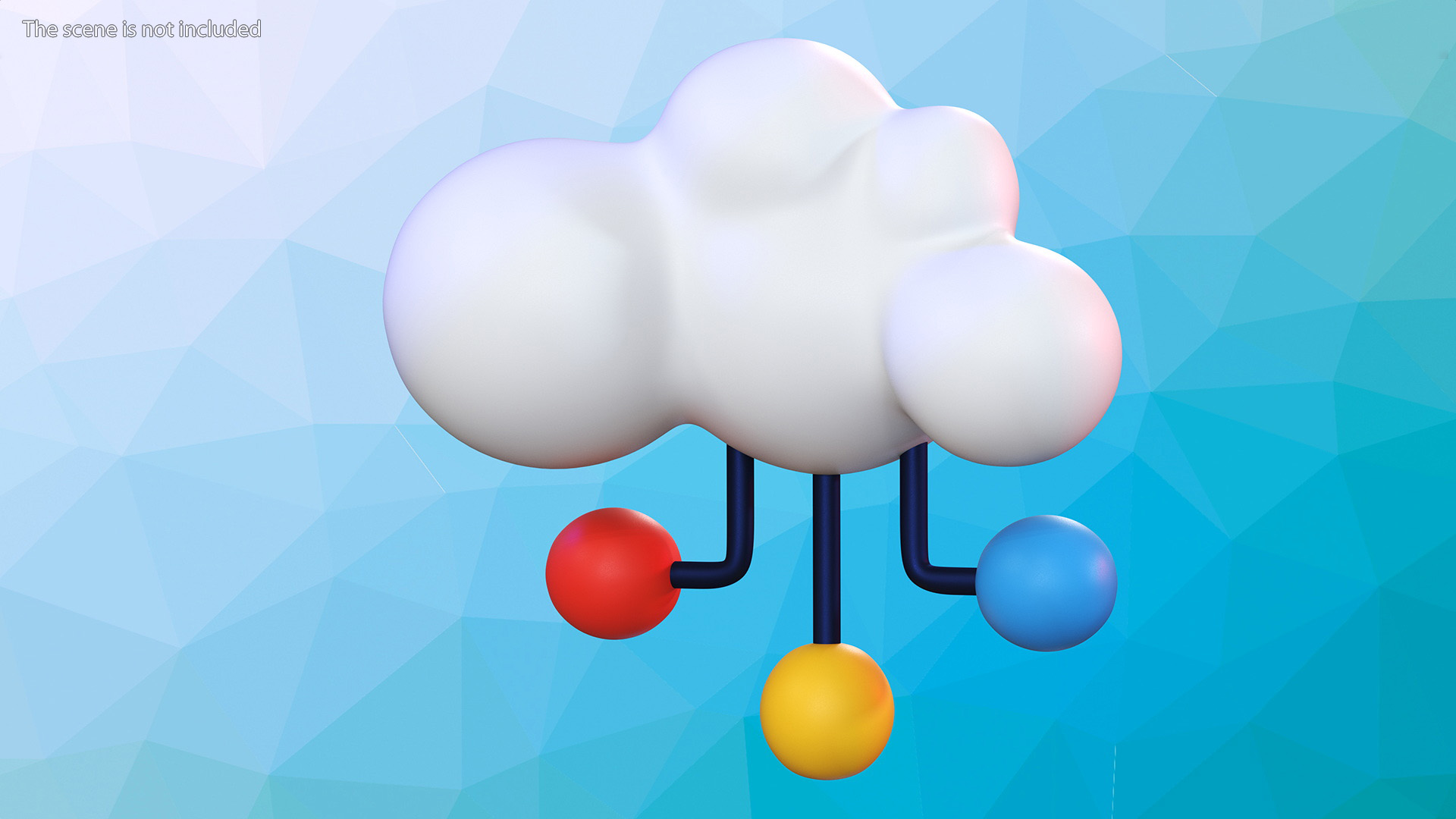 Cloud Database Concept Icon 3D