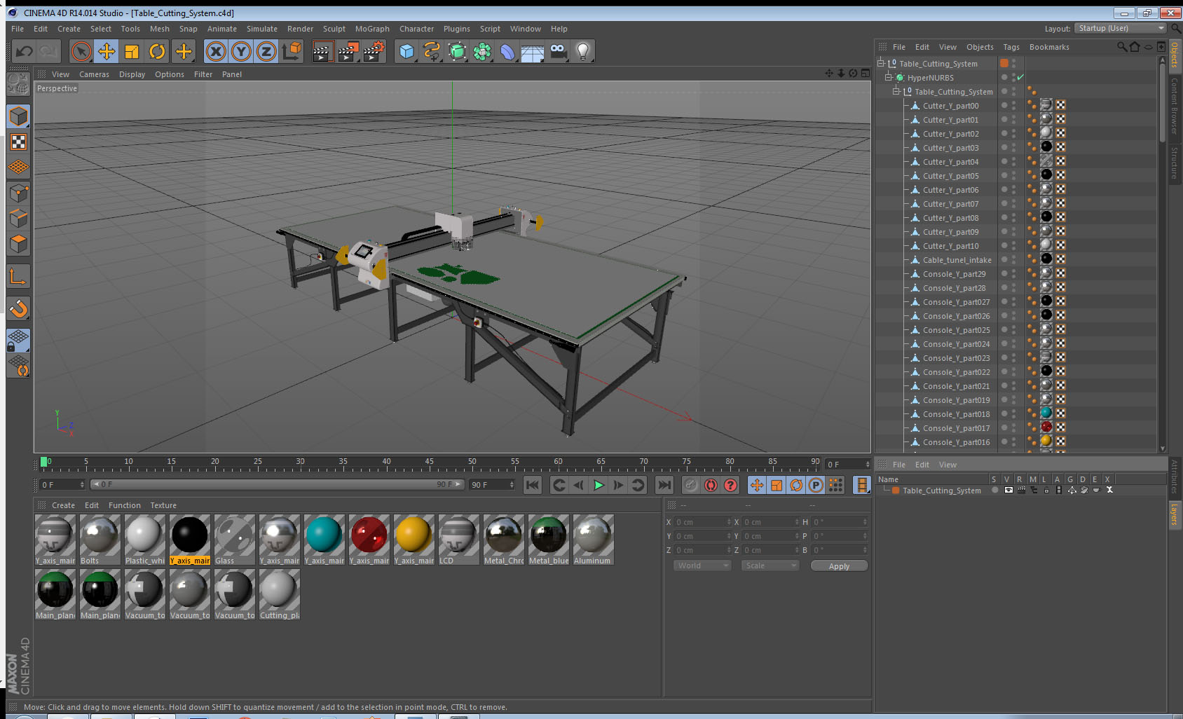 3D model Table Cutting System