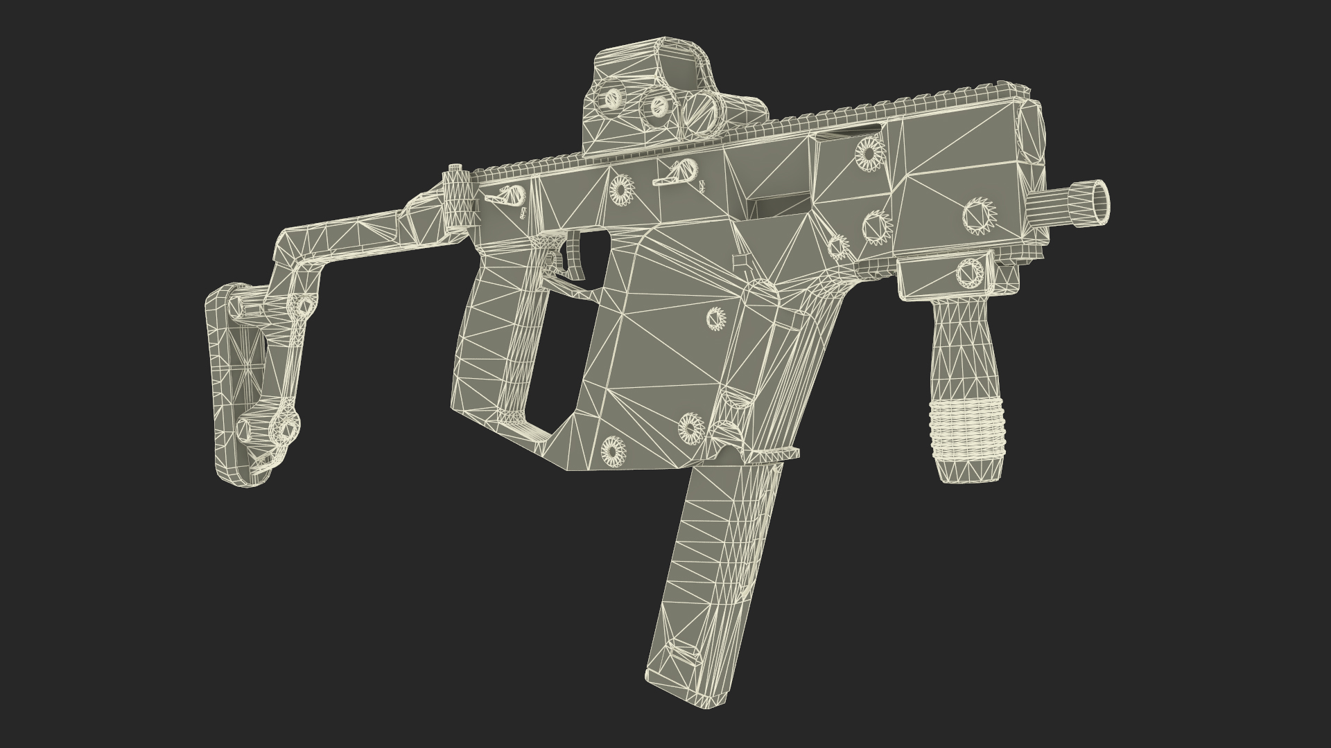 3D model Kriss Vector Rifle Game Weapon