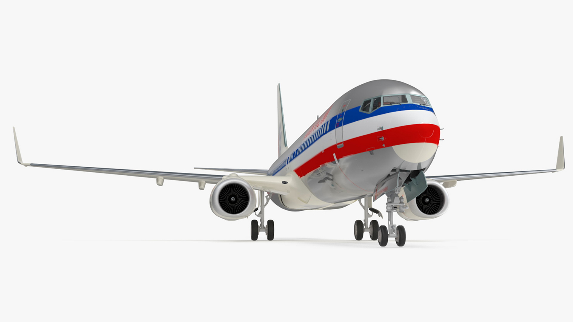 3D American Airlines Boeing 737-900 with Interior Rigged model