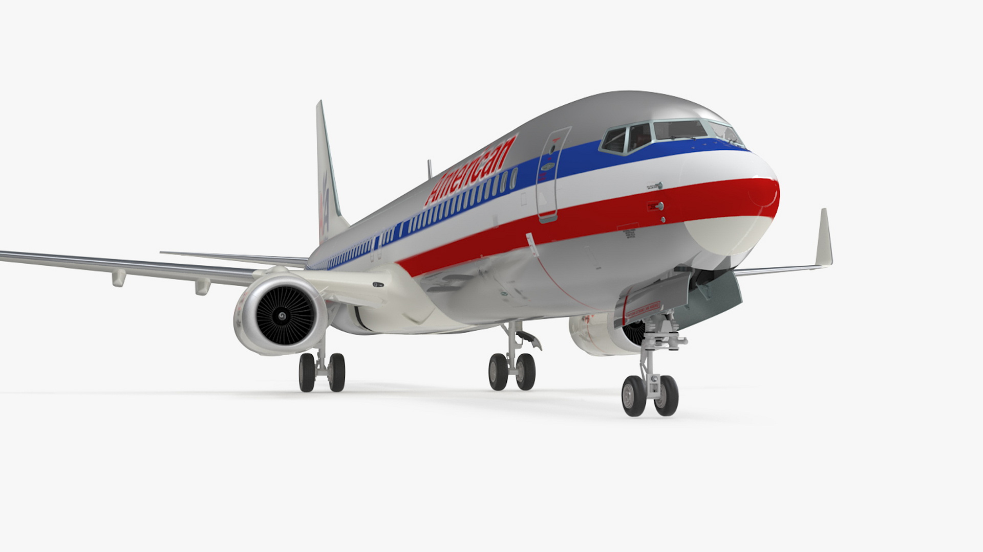 3D American Airlines Boeing 737-900 with Interior Rigged model