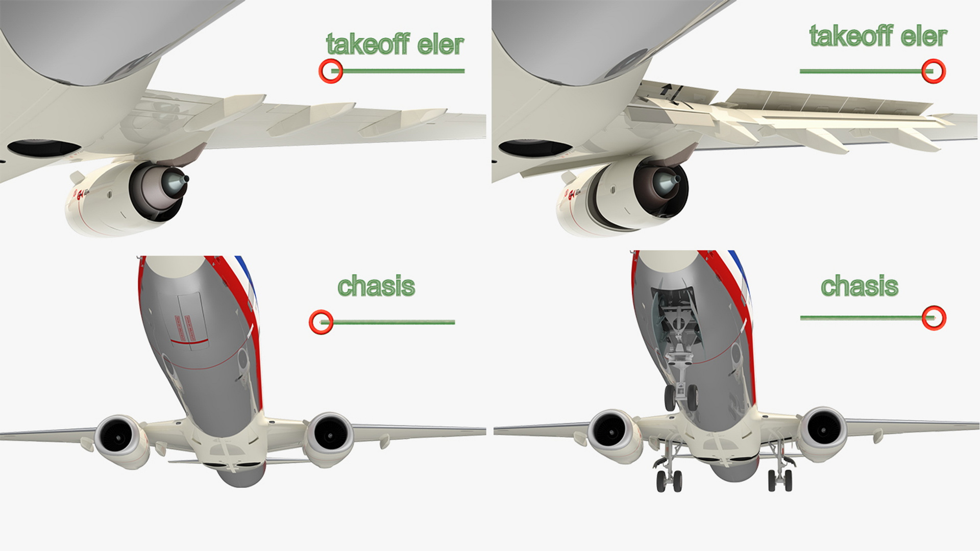 3D American Airlines Boeing 737-900 with Interior Rigged model