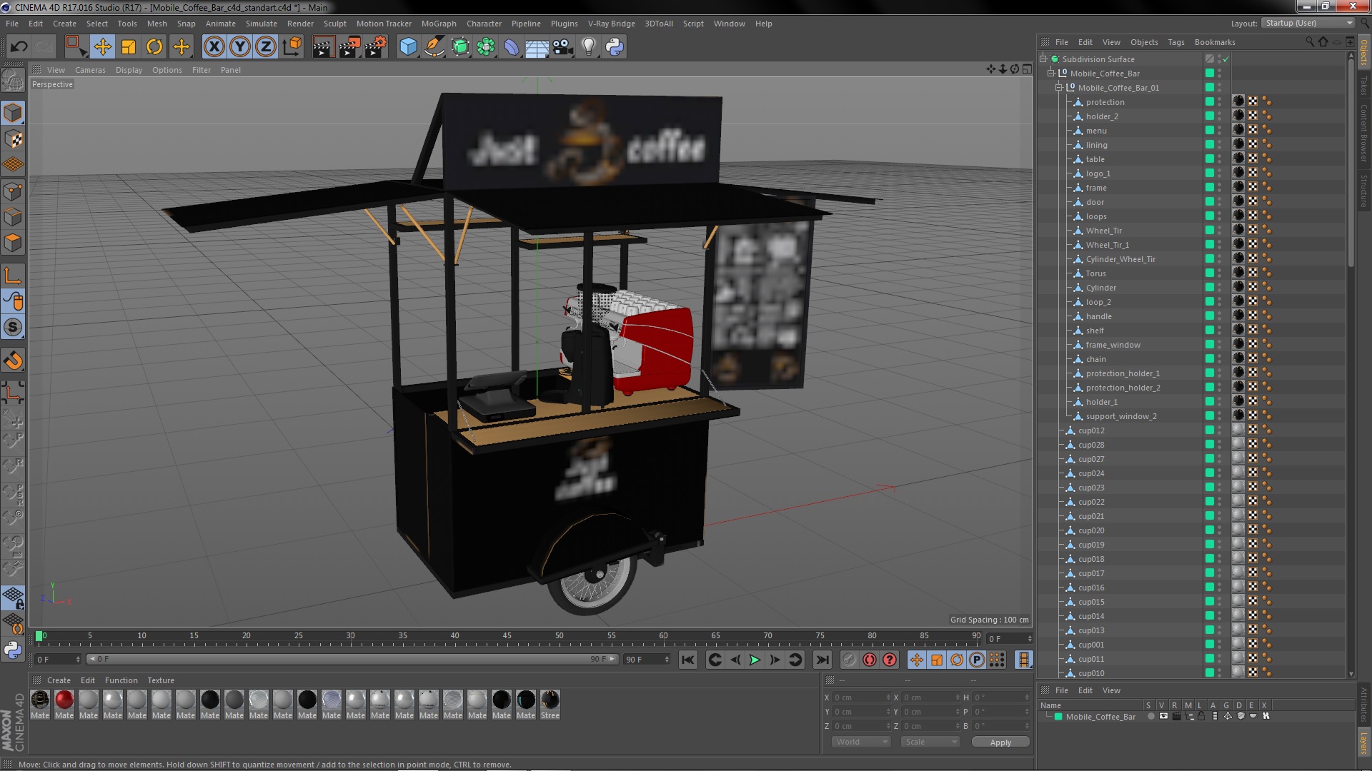 Mobile Coffee Bar 3D