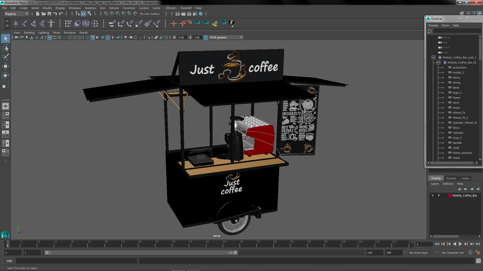 Mobile Coffee Bar 3D